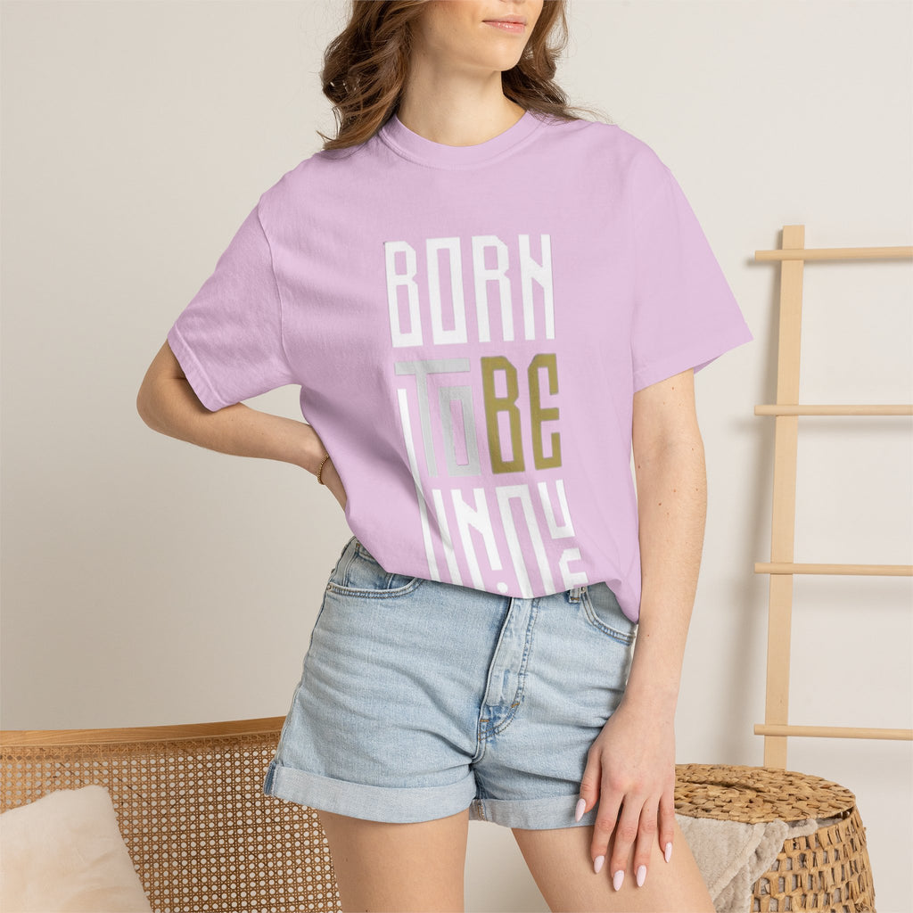 T-Shirt — "Born To Be Untile" Bold Vertical Typography Tee