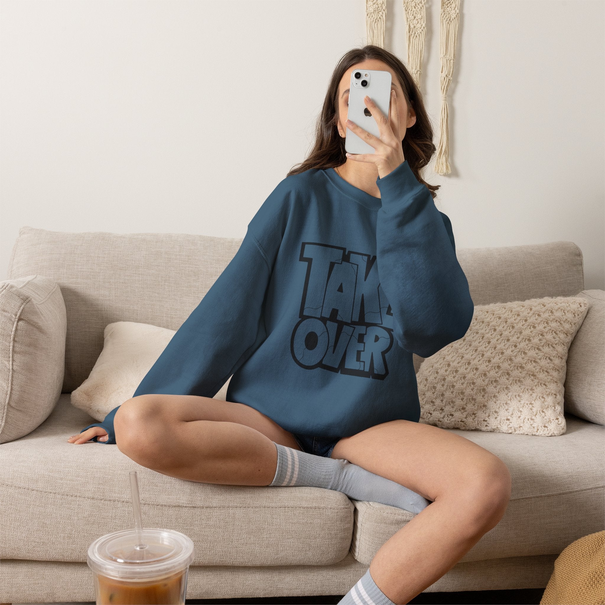 Take Over Crewneck Sweatshirt — Bold Streetwear Graphic Pullover
