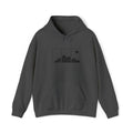 Mountain Triptych Hoodie — Minimalist Scenic Graphic Pullover Embroidered