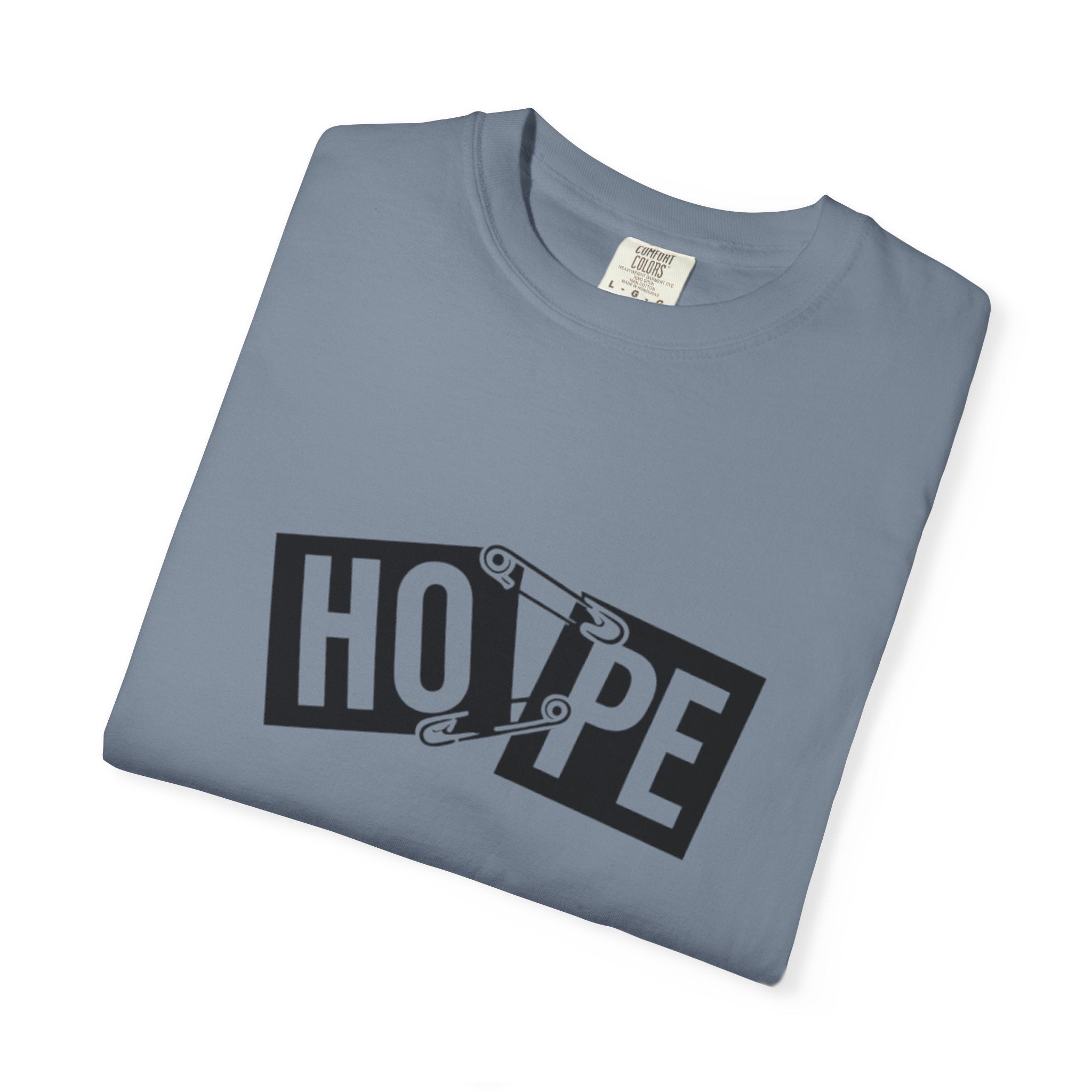 Hope Safety Pin T-Shirt — Graphic 'HOPE' Design