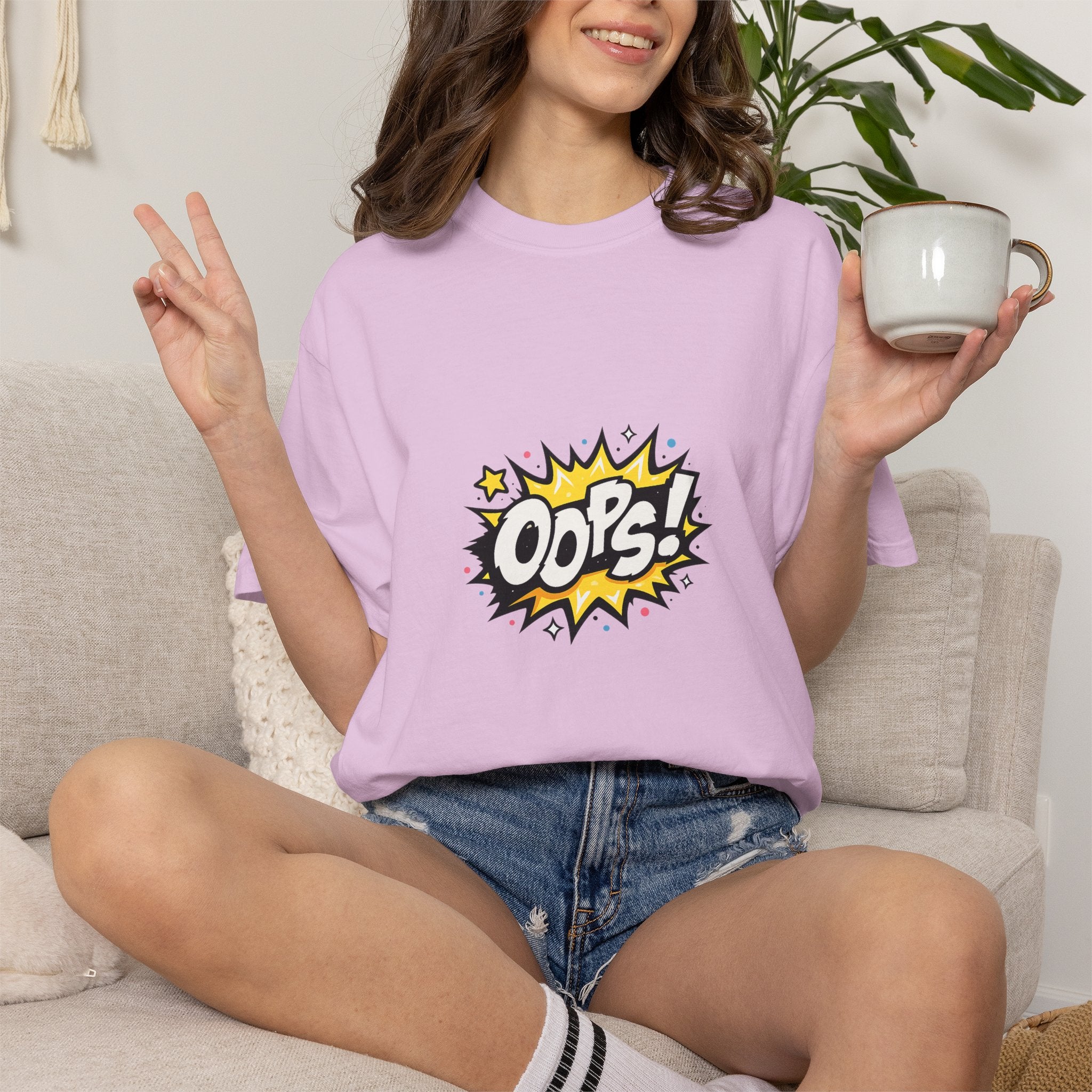Oops! Comic Graphic T-Shirt — Retro Pop Art Tee