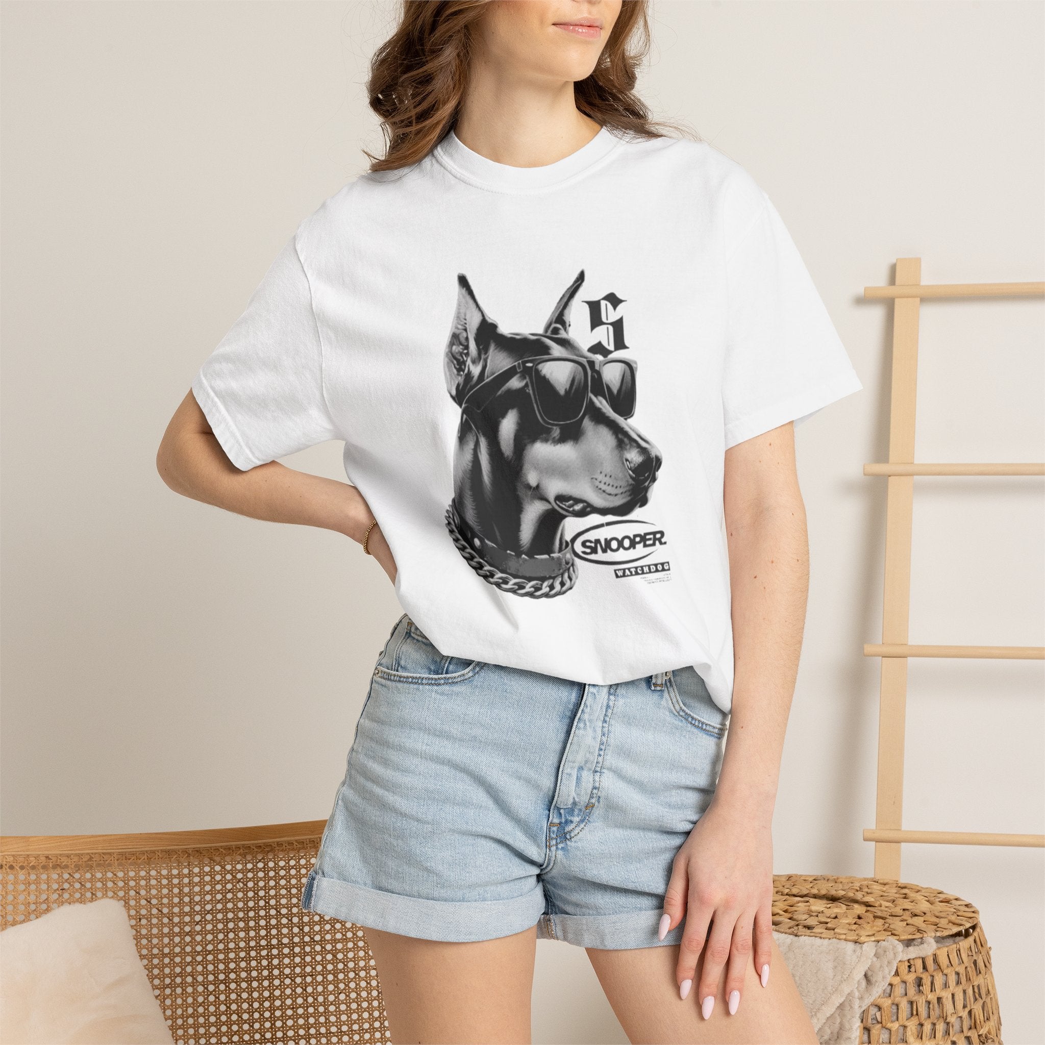 Doberman Sunglasses Graphic T-Shirt — "Snooper" Streetwear Tee