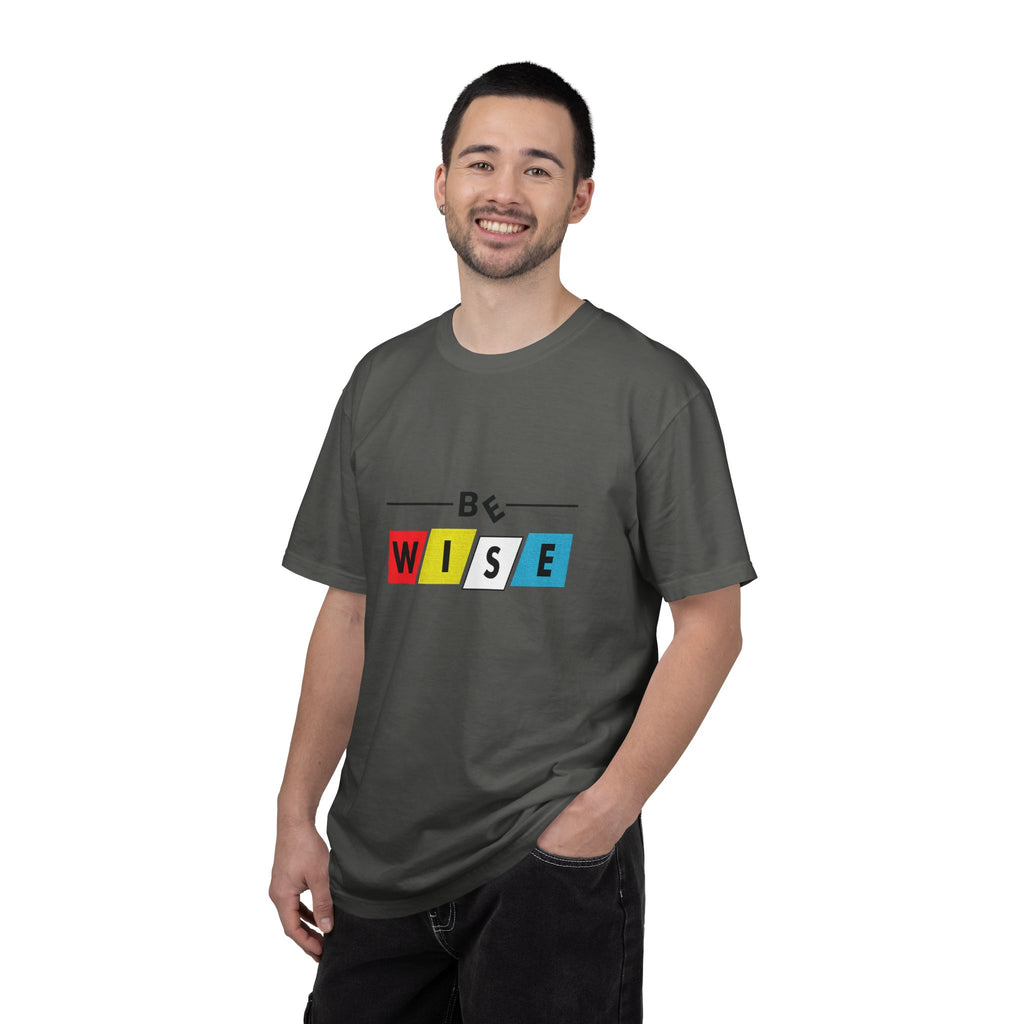 Be Wise Graphic T-Shirt — Color Block Inspirational Tee