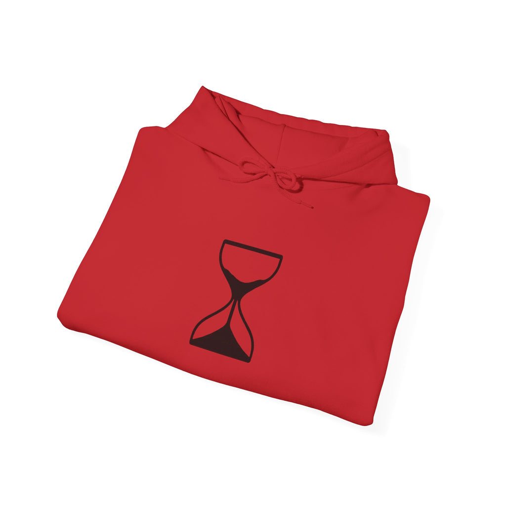 Hourglass Minimalist Hoodie — Simple Time Symbol Pullover