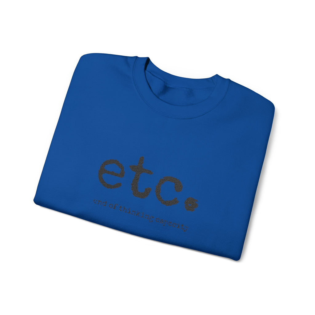 Crewneck Sweatshirt – Minimal 'etc.' Script Logo Casual Pullover