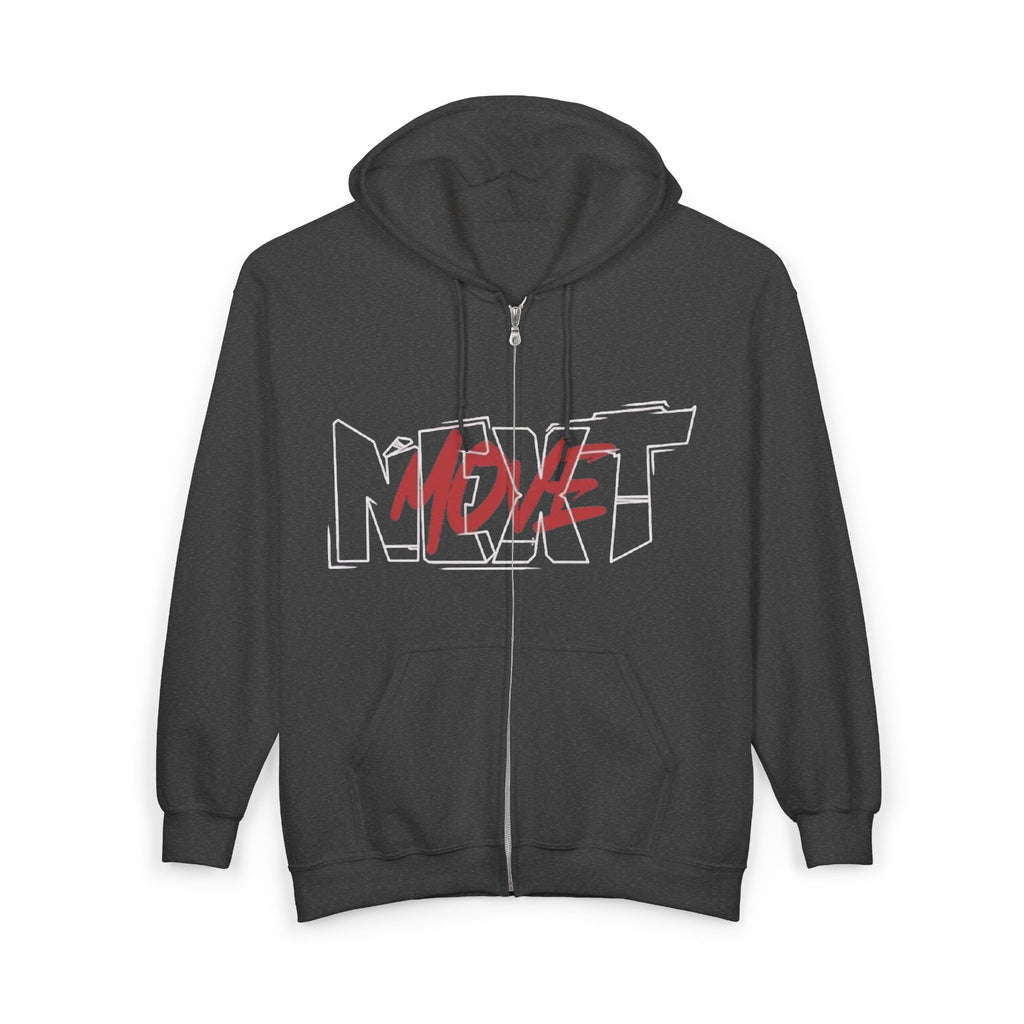 Next With Heart Zip Hoodie — 'NEXT' Graffiti Heart Full-Zip Hoodie