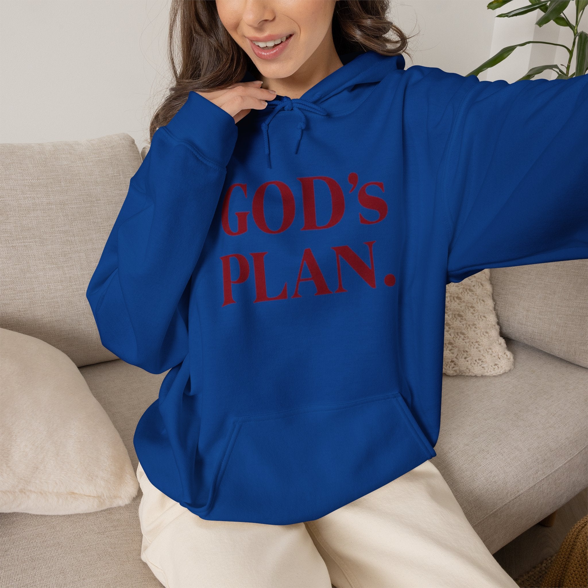 God's Plan Hoodie — Faith-Inspired White Pullover