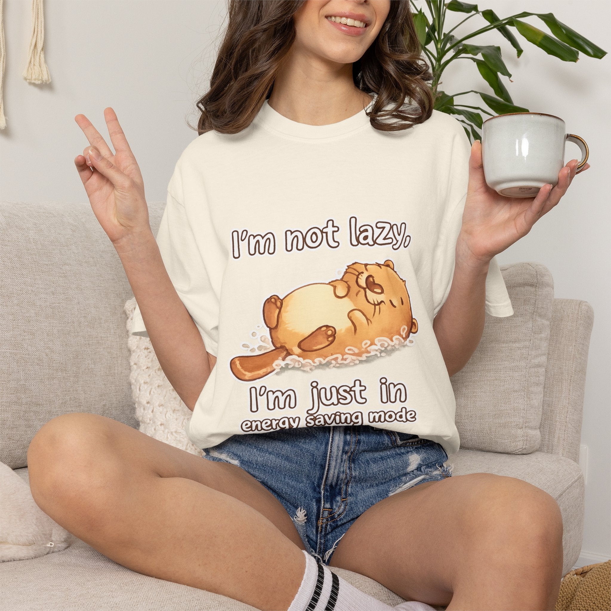 Funny 'I'm Not Lazy, I'm in Energy Saving Mode' T-Shirt