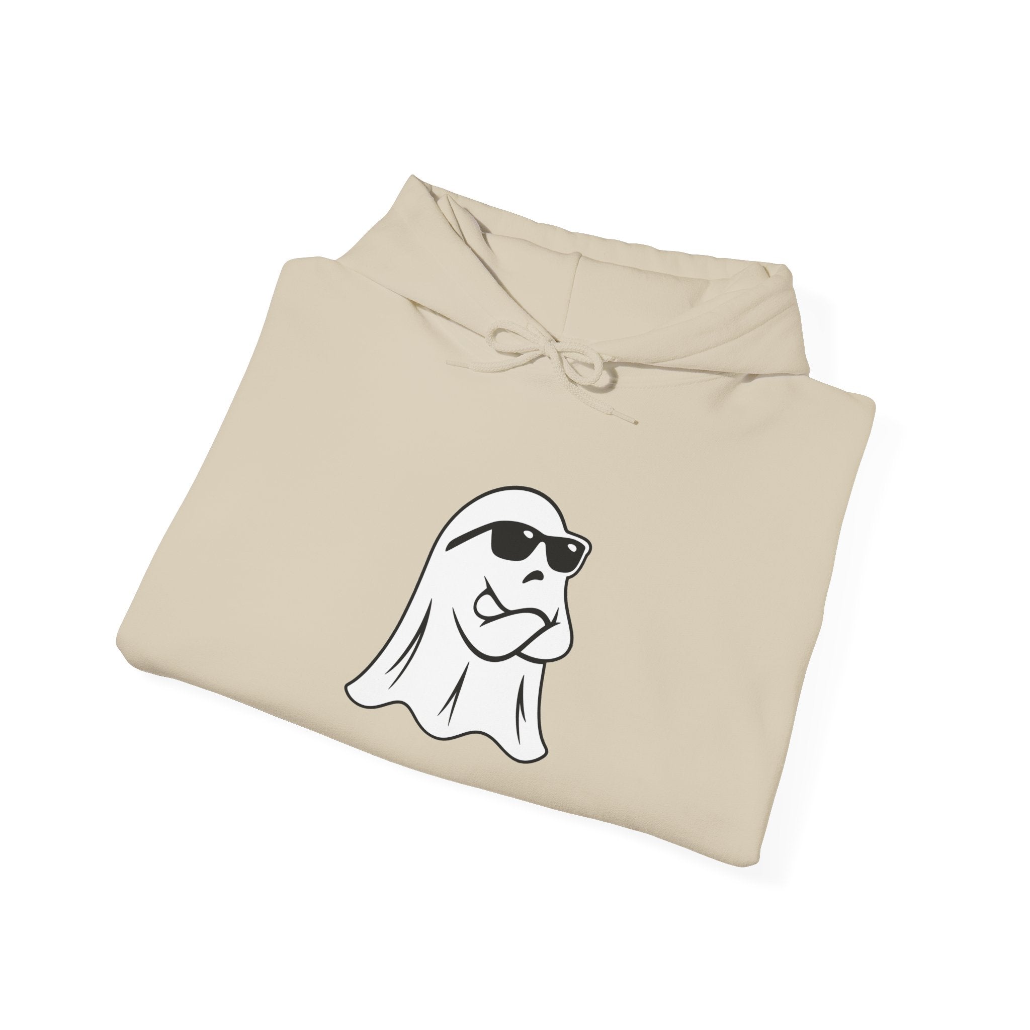 Cool Sunglasses Ghost Hoodie — Cute Minimalist Halloween Pullover
