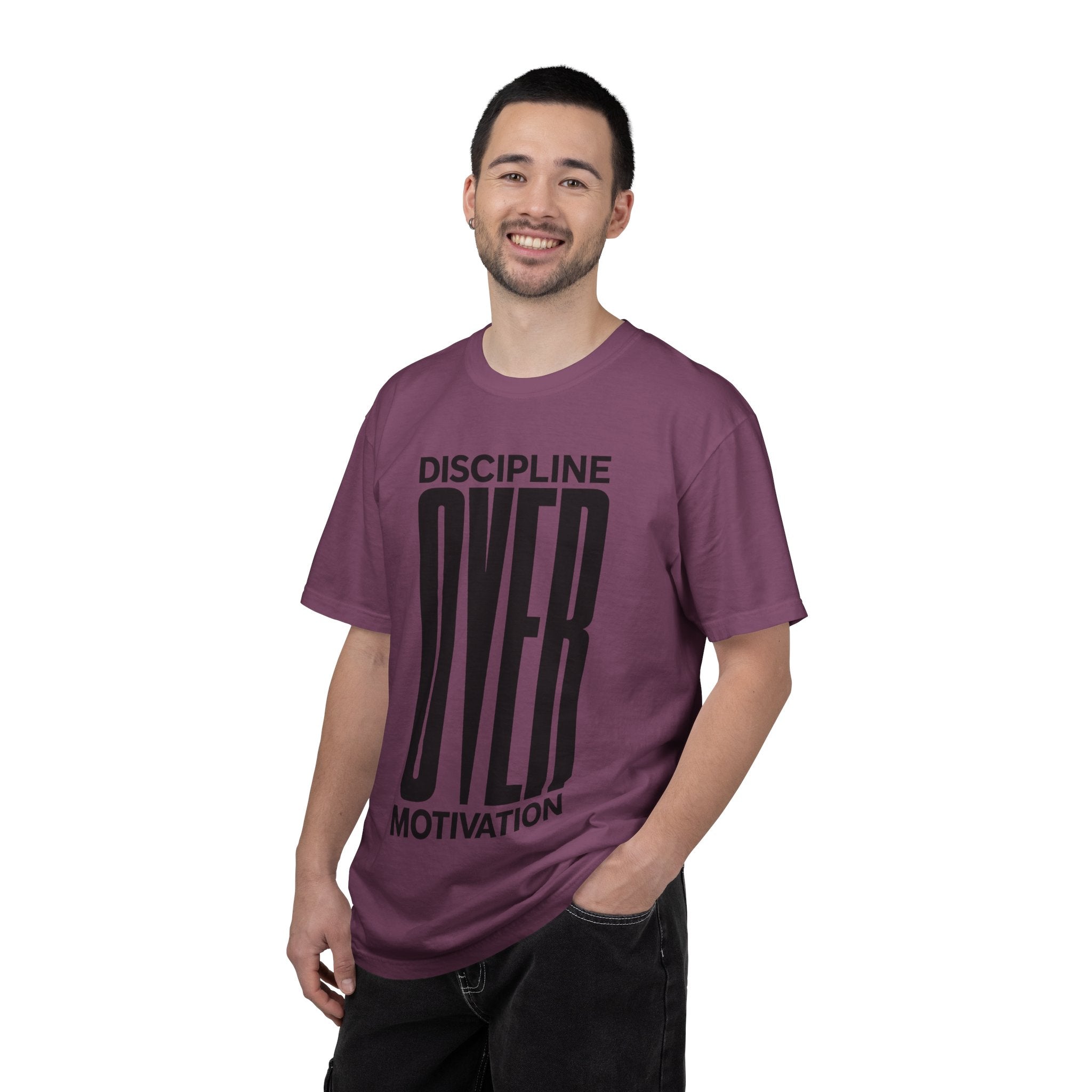 Discipline Over Motivation T-Shirt — Motivational Fitness Tee