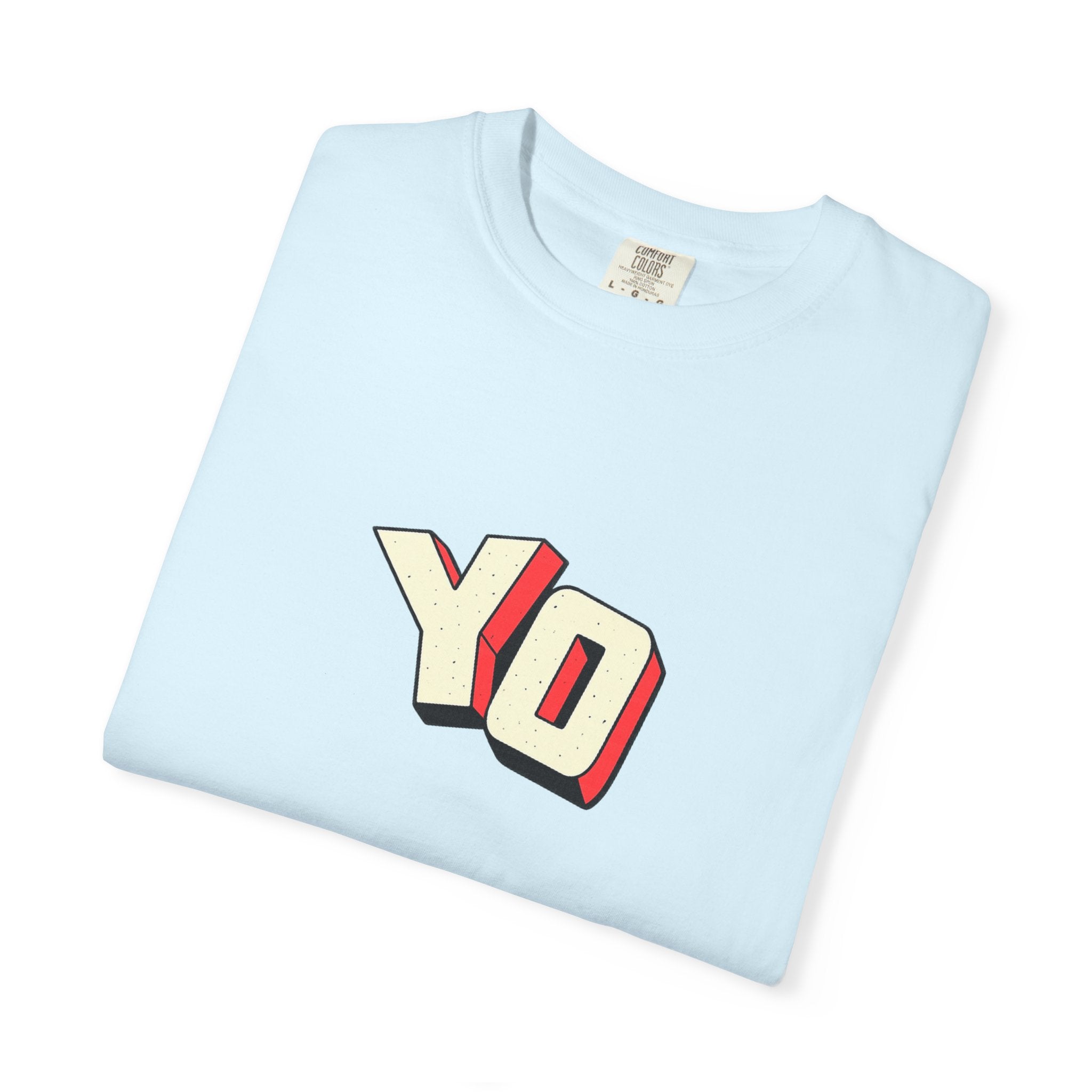 Yo Graphic T-Shirt — Retro 3D Lettering Tee