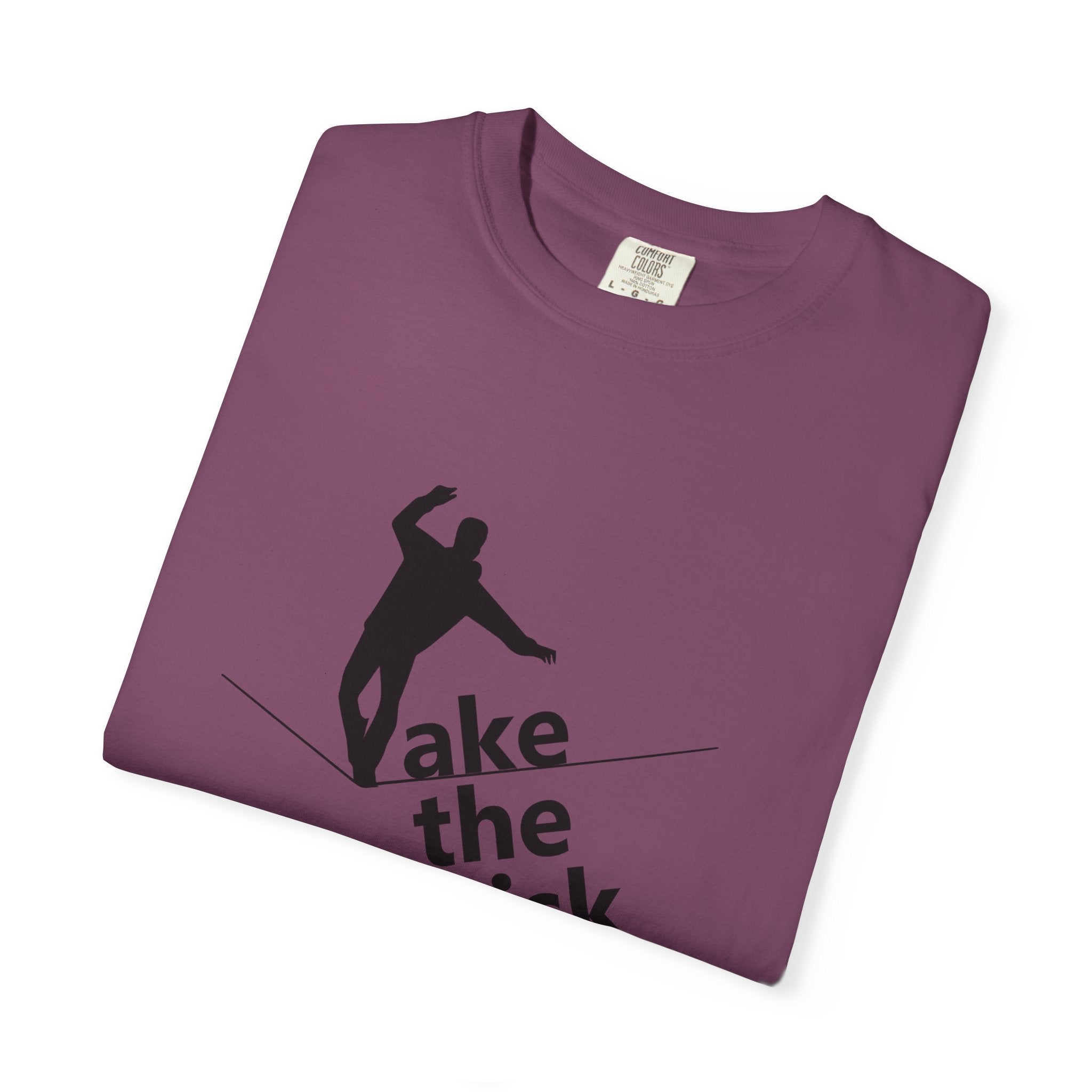 Take the Risk T-Shirt — Tightrope Silhouette Motivational Tee