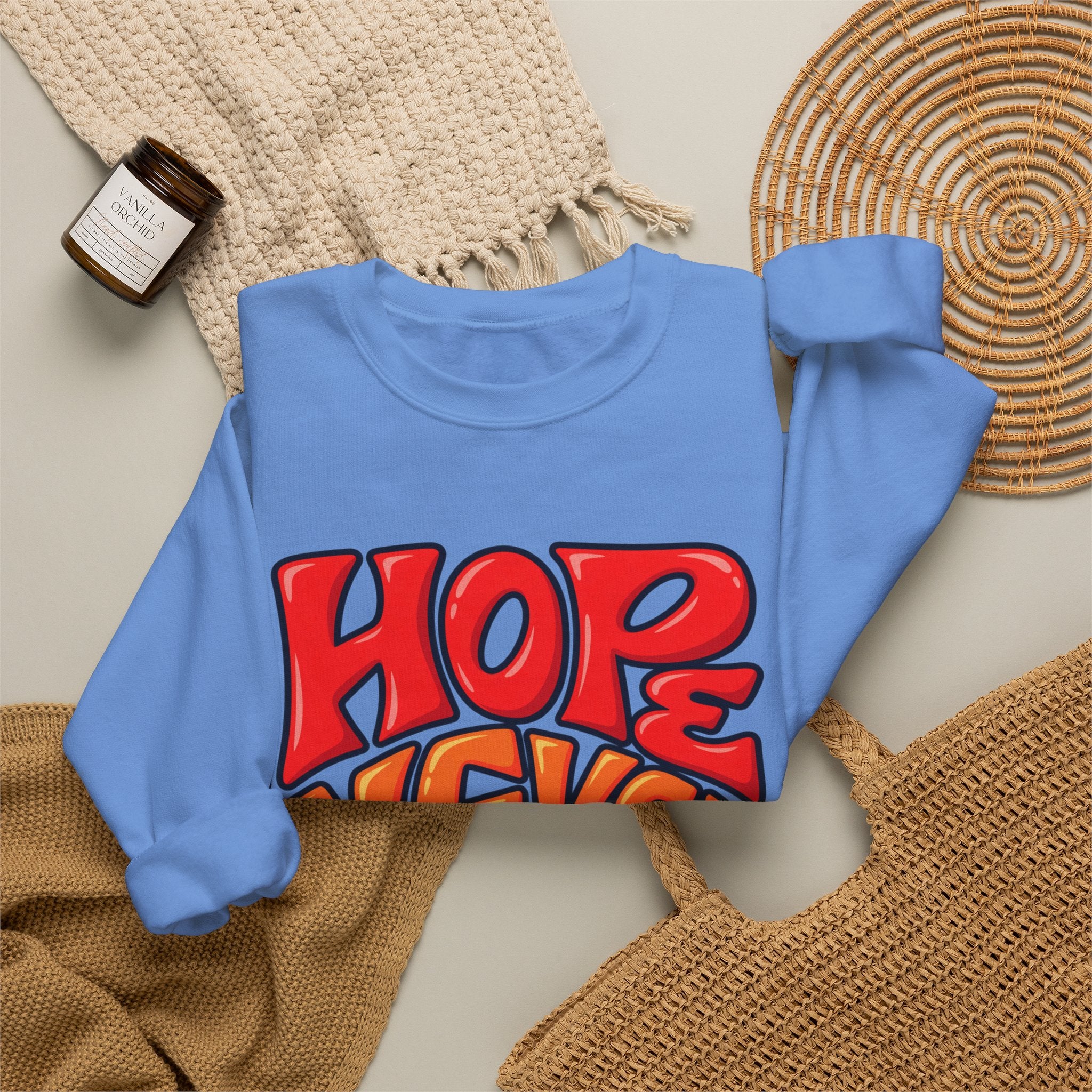 Hope Never Quits Crewneck Sweatshirt