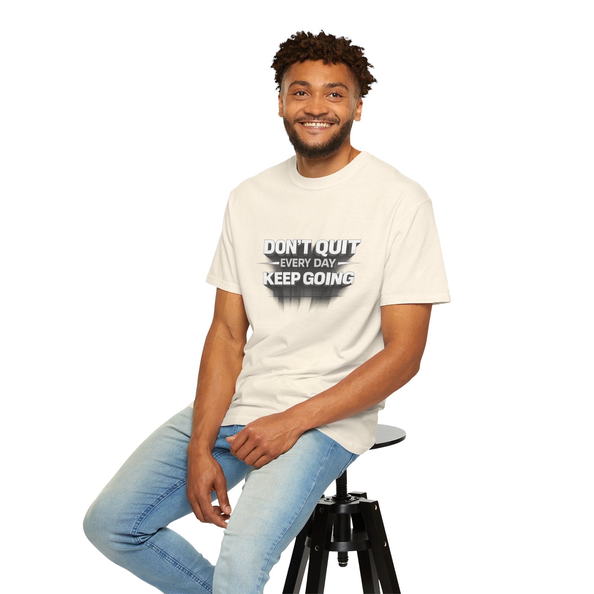 Motivational T-Shirt - "Don't Quit Every Day, Keep Going" Inspirational Tee