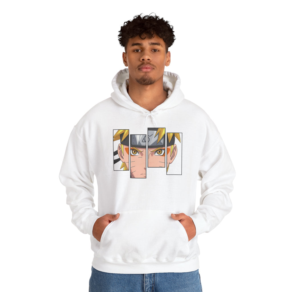 Anime Eyes Split-Panel Hoodie