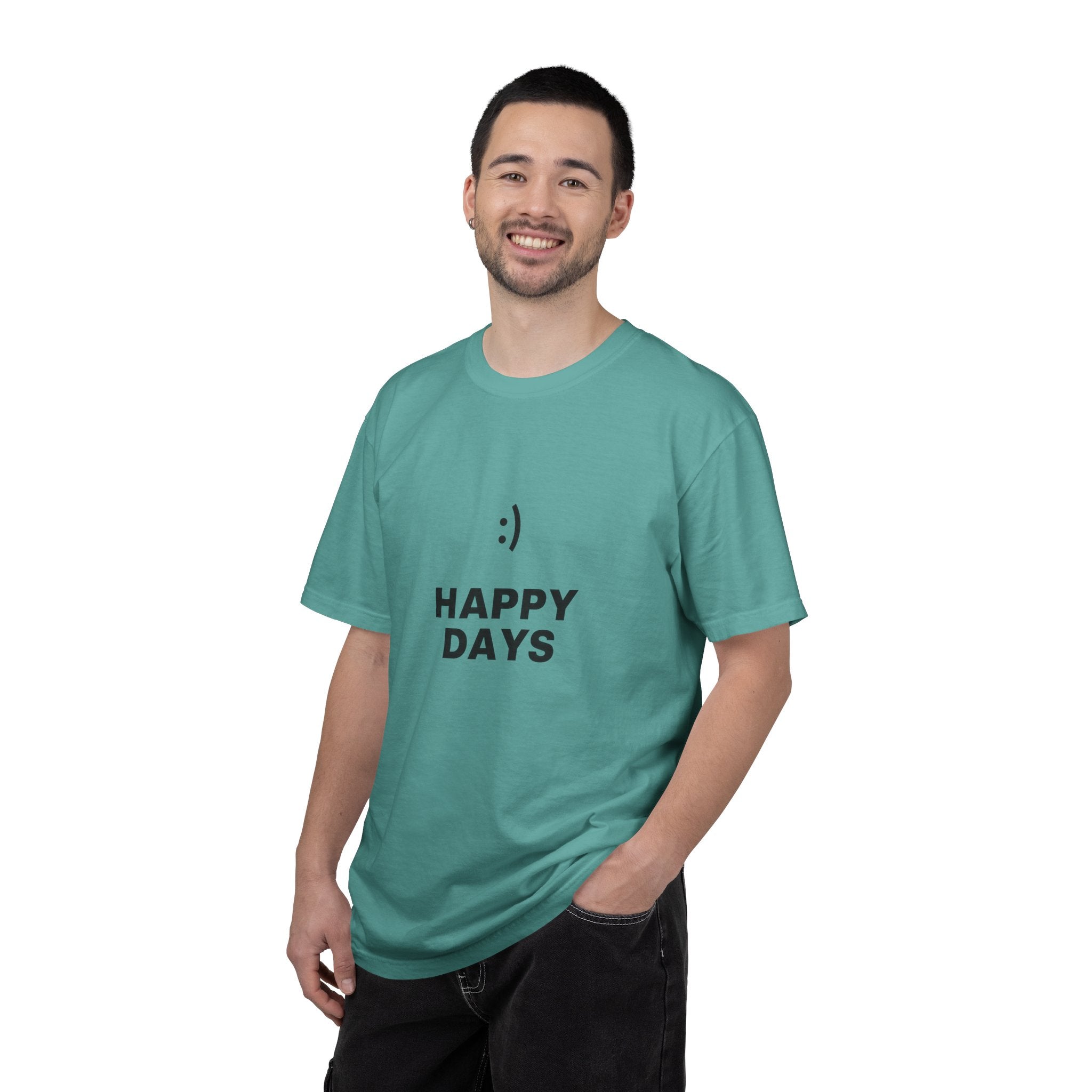 Happy Days T-Shirt — Minimal Smiley Graphic Tee