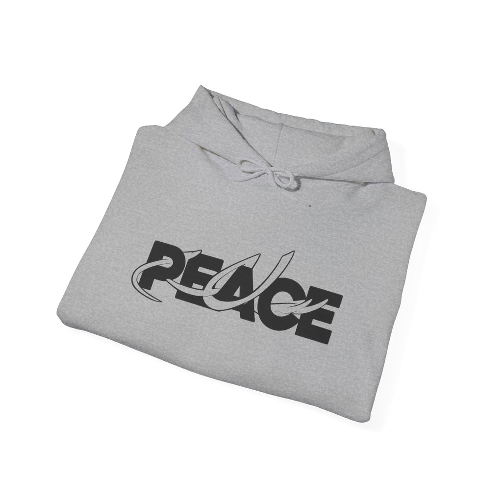 Peace Logo Hoodie — Minimal Black & White Peace Graphic Pullover