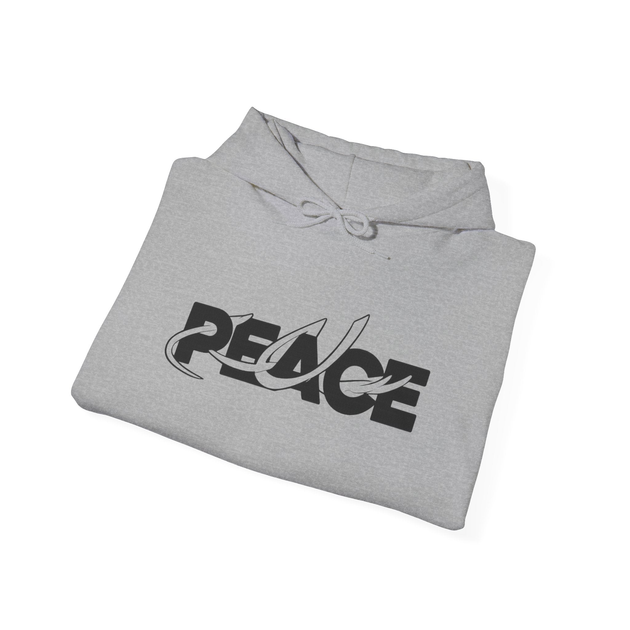 Peace Logo Hoodie — Minimal Black & White Peace Graphic Pullover