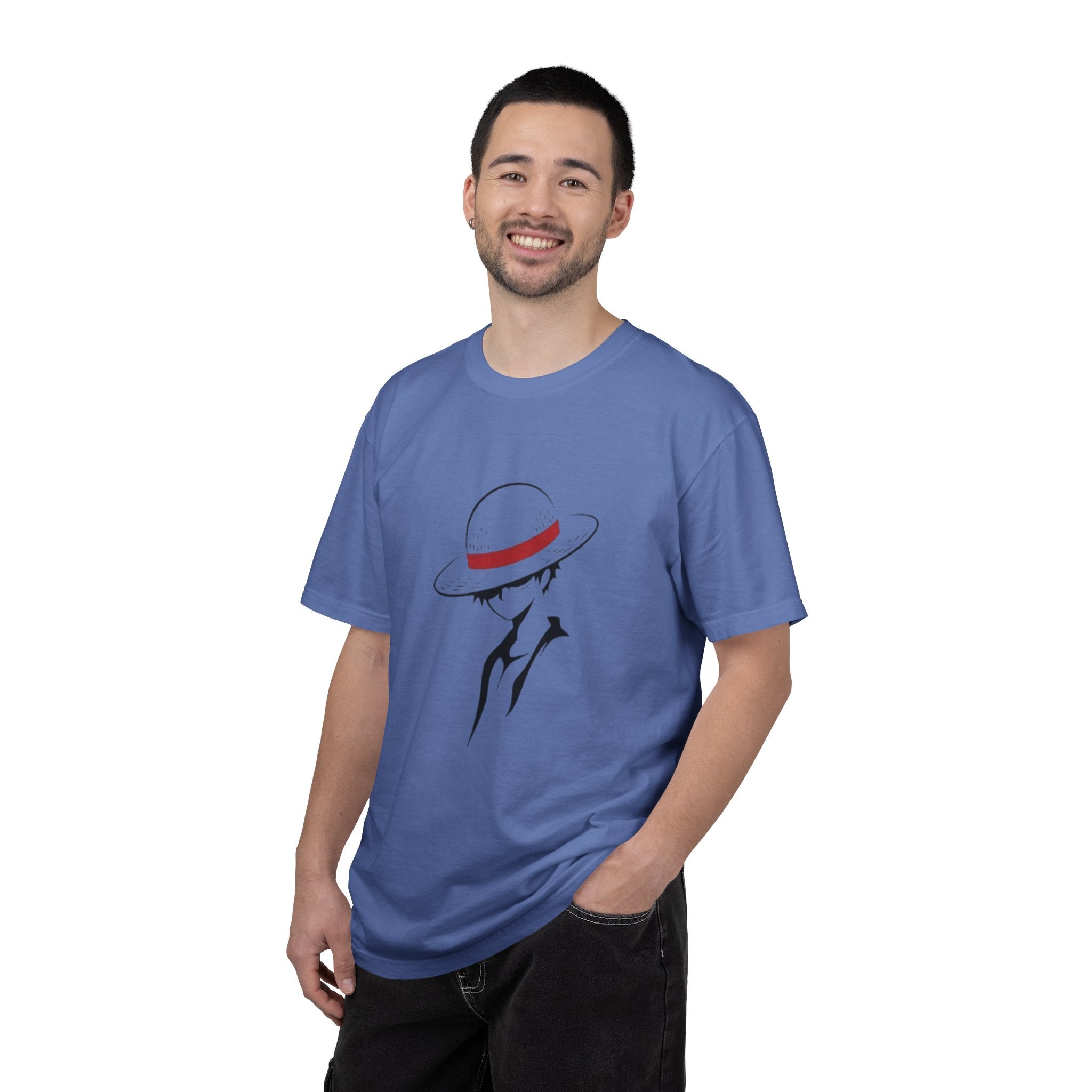 Minimal Straw Hat Silhouette T-Shirt