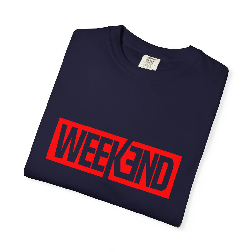 Weekend Box Logo T-Shirt — Retro Red Graphic Tee
