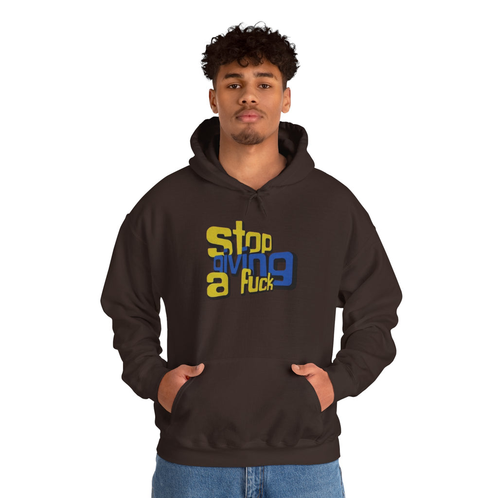Hoodie — "Stop Giving a F*ck" Bold Retro Graphic Hoodie