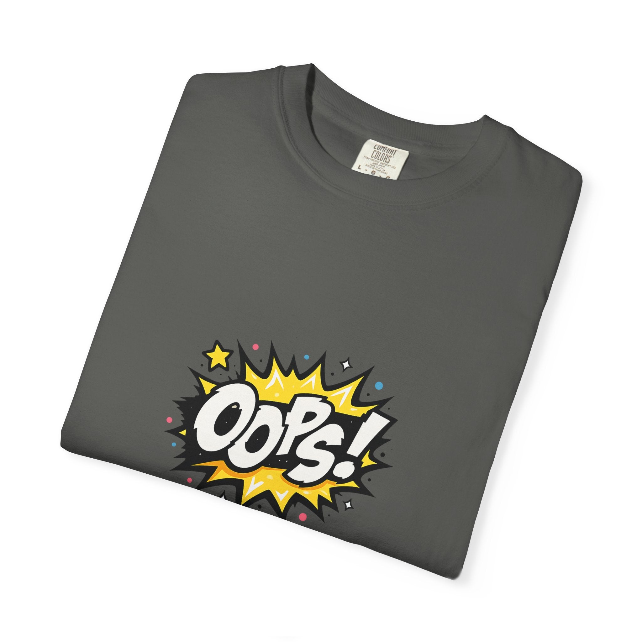 Oops! Comic Graphic T-Shirt — Retro Pop Art Tee