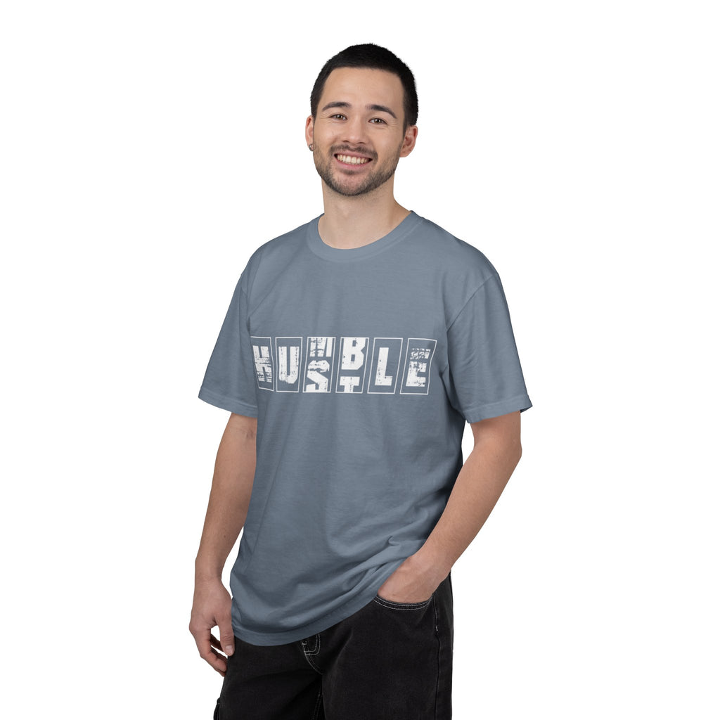 Hustle Block Letter T-Shirt — Vintage Graphic Tee with 'HUSTLE' Design