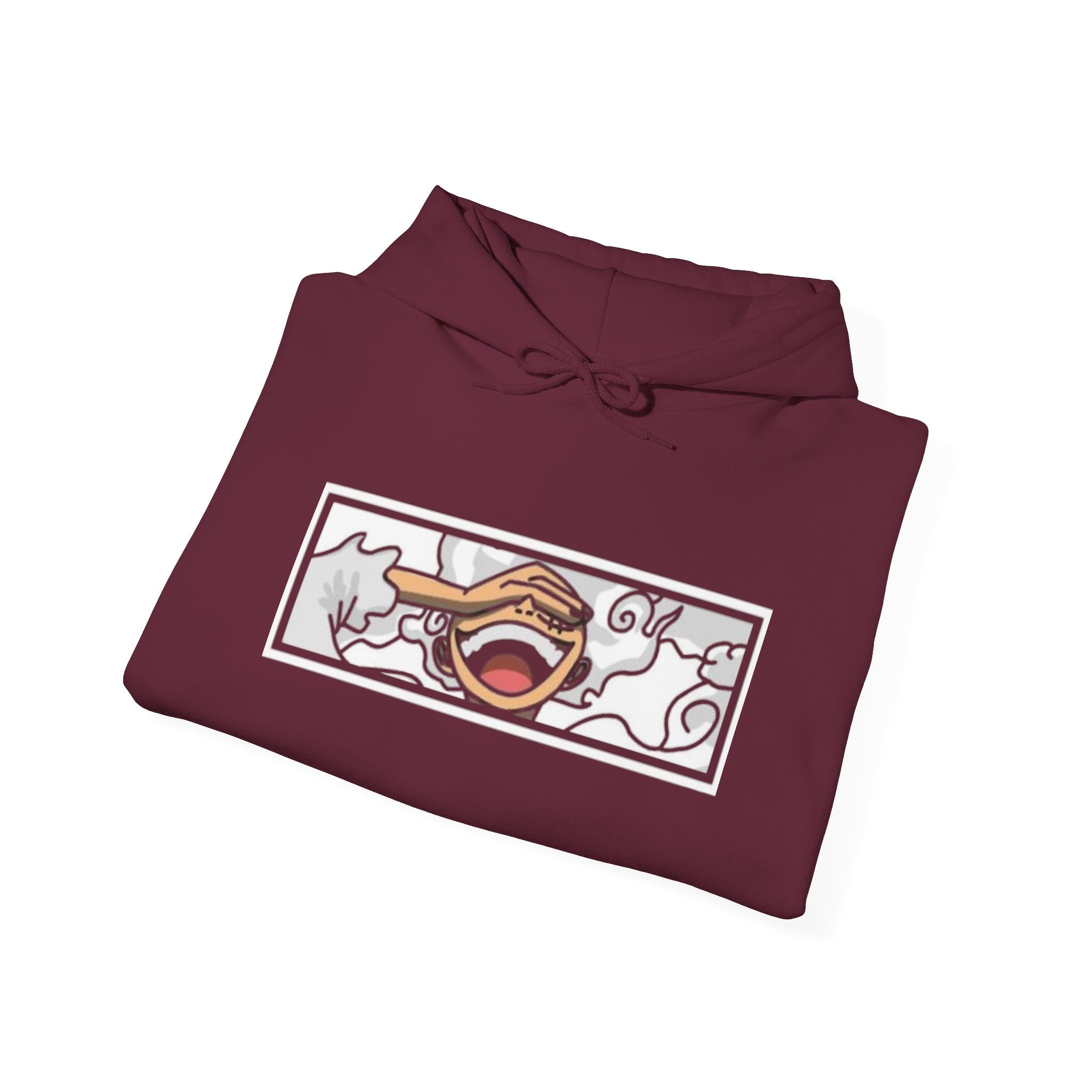 Laughing Mouth Graphic Hoodie — Anime Smile Streetwear Hoodie