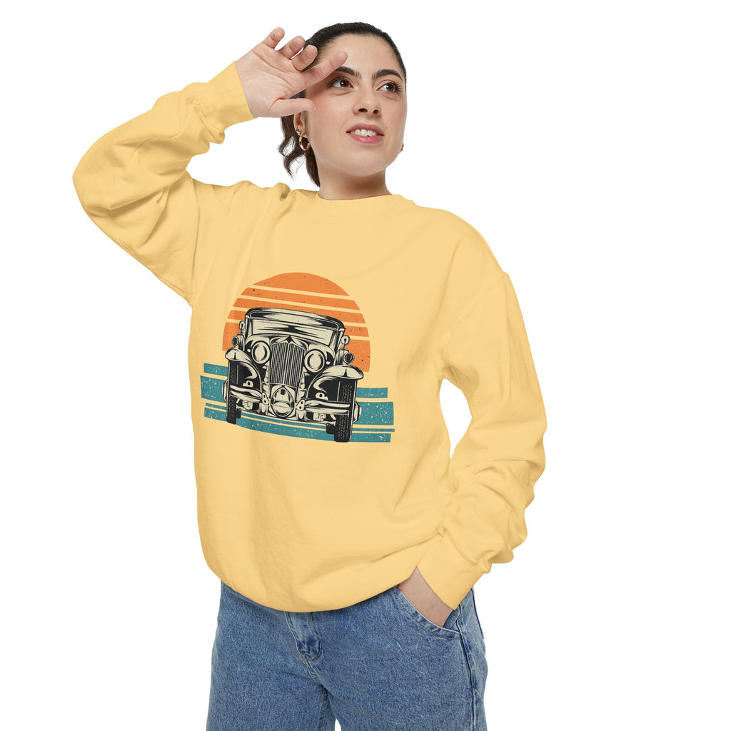 Vintage Car Sunset Sweatshirt
