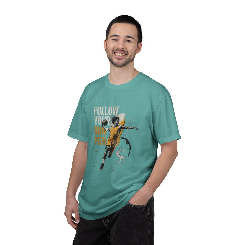 Follow Your Own Path T-Shirt — Inspirational Soccer Player Graphic Tee