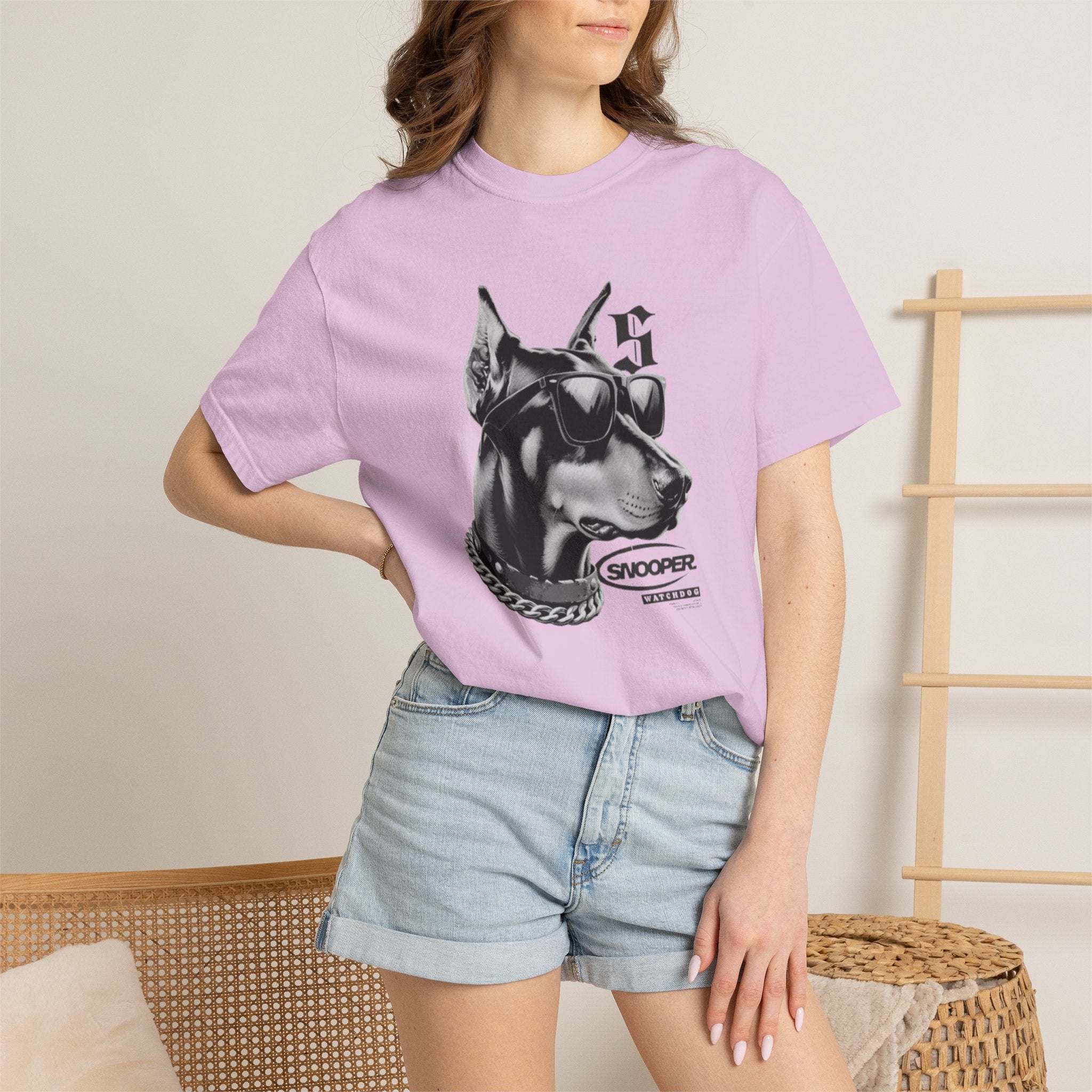 Doberman Sunglasses Graphic T-Shirt — "Snooper" Streetwear Tee