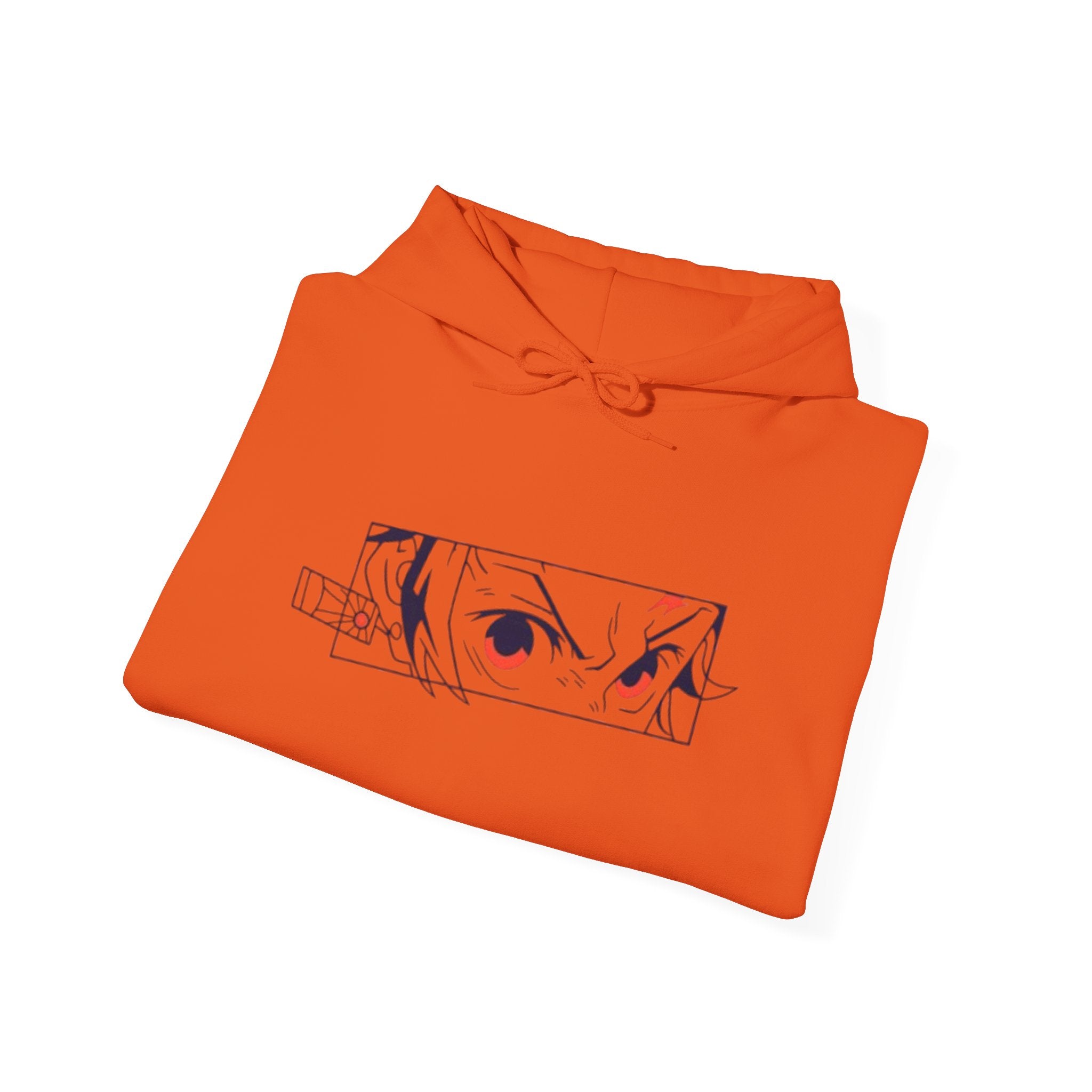 Anime Eyes Hoodie — Minimal Red & Black Manga Gaze Sweatshirt