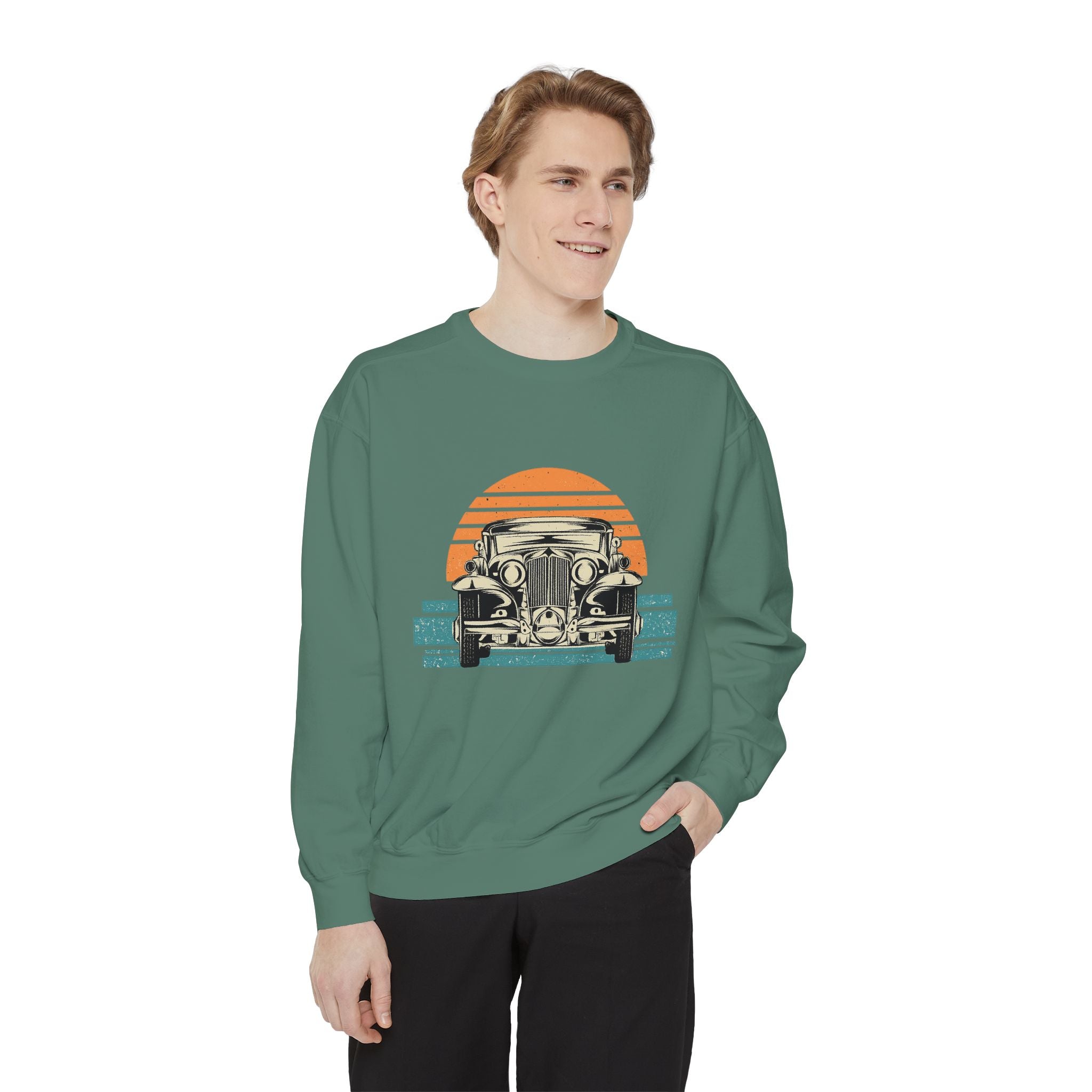 Vintage Car Sunset Sweatshirt