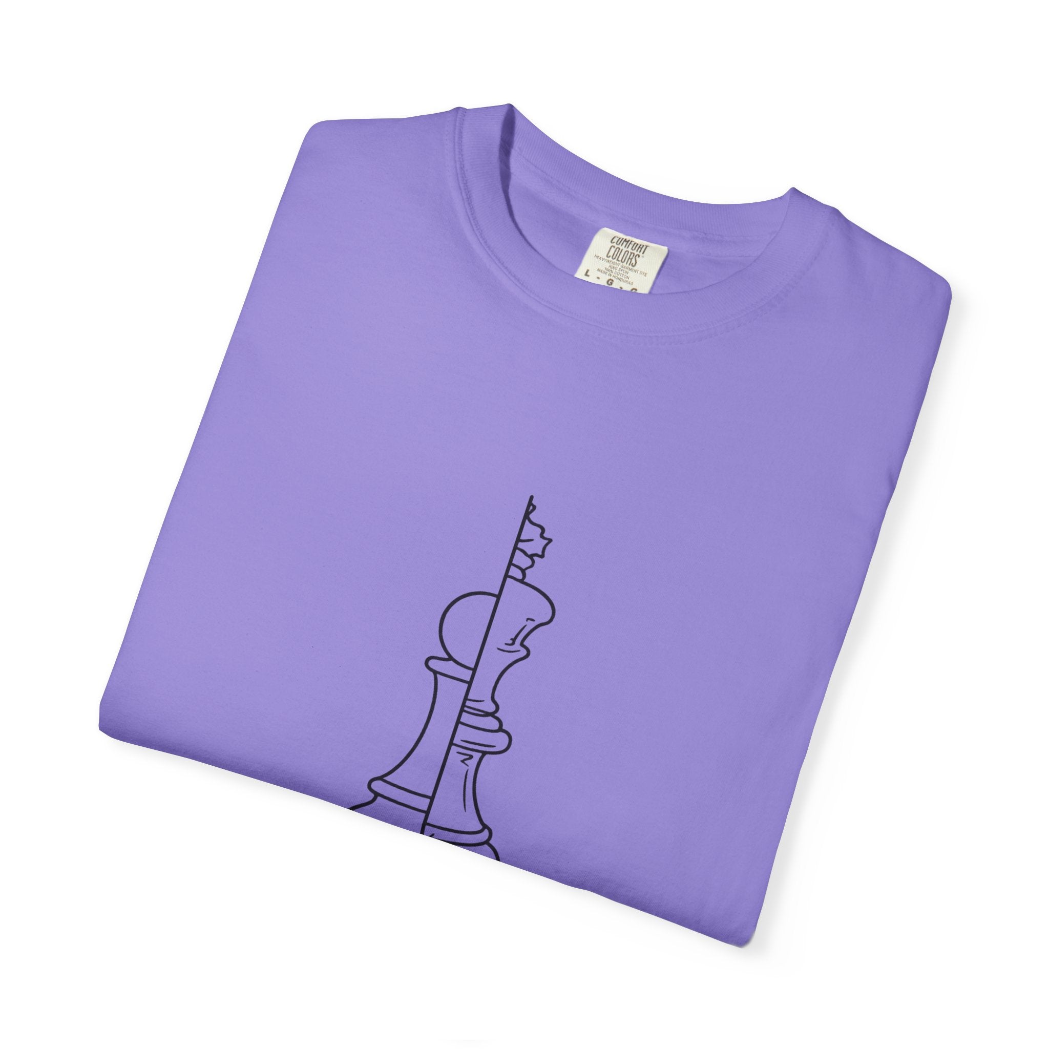 Chess Pawn to King T-Shirt — "Impassible" Minimalist Line Art Tee
