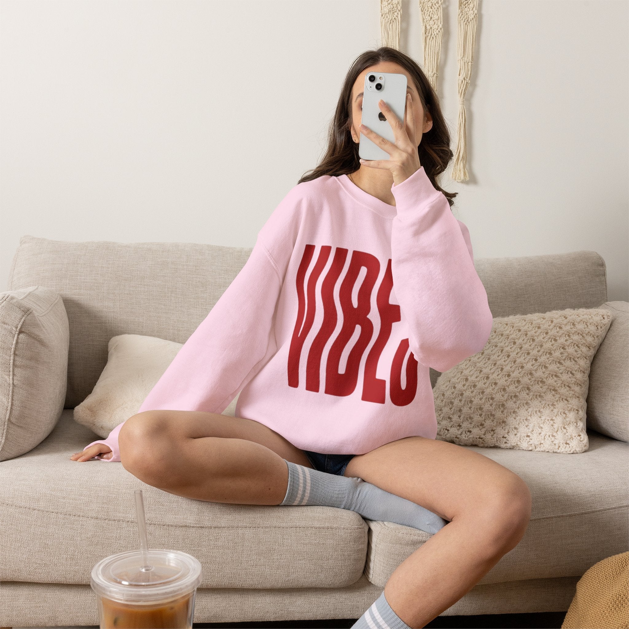 Vibes Distorted Crewneck Sweatshirt