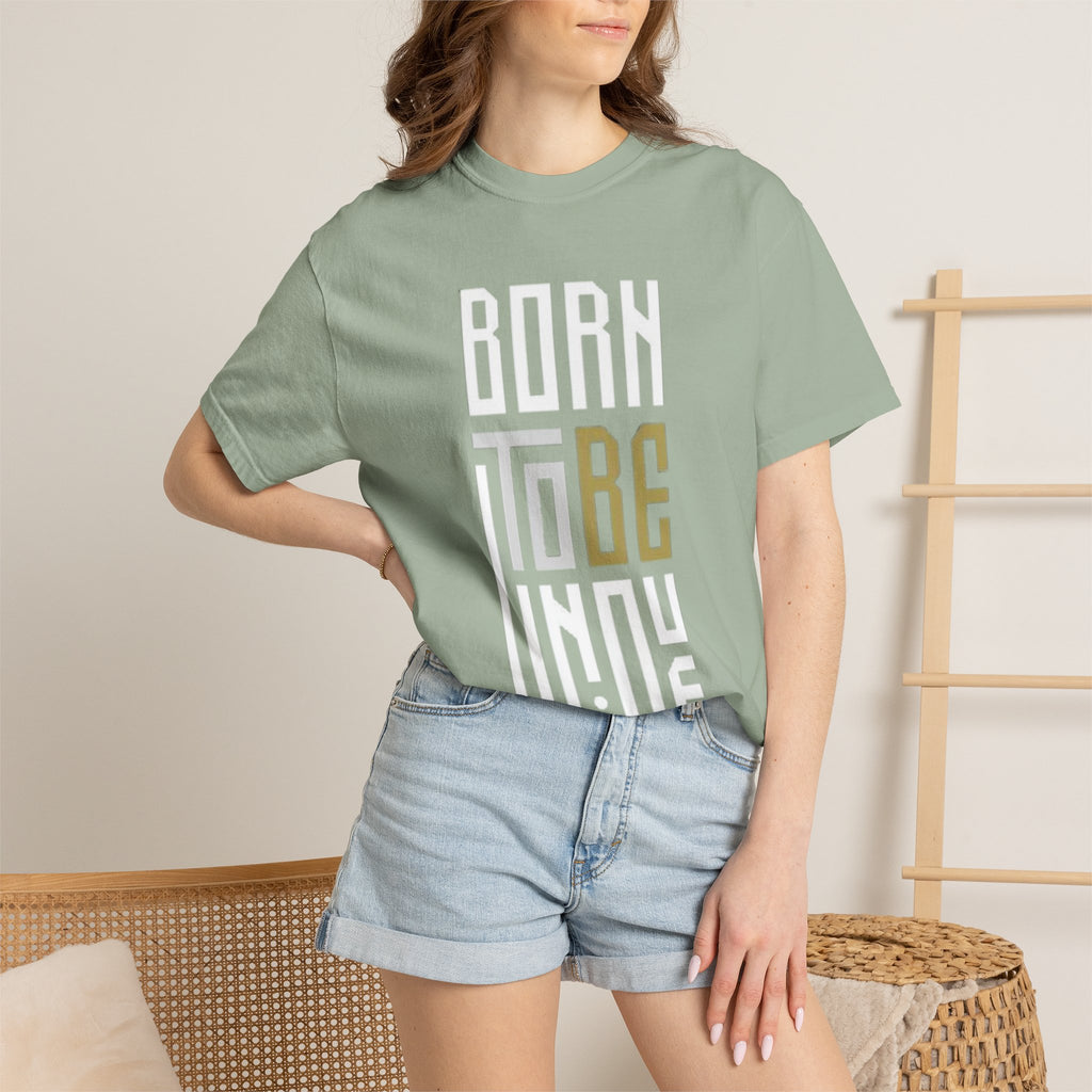 T-Shirt — "Born To Be Untile" Bold Vertical Typography Tee