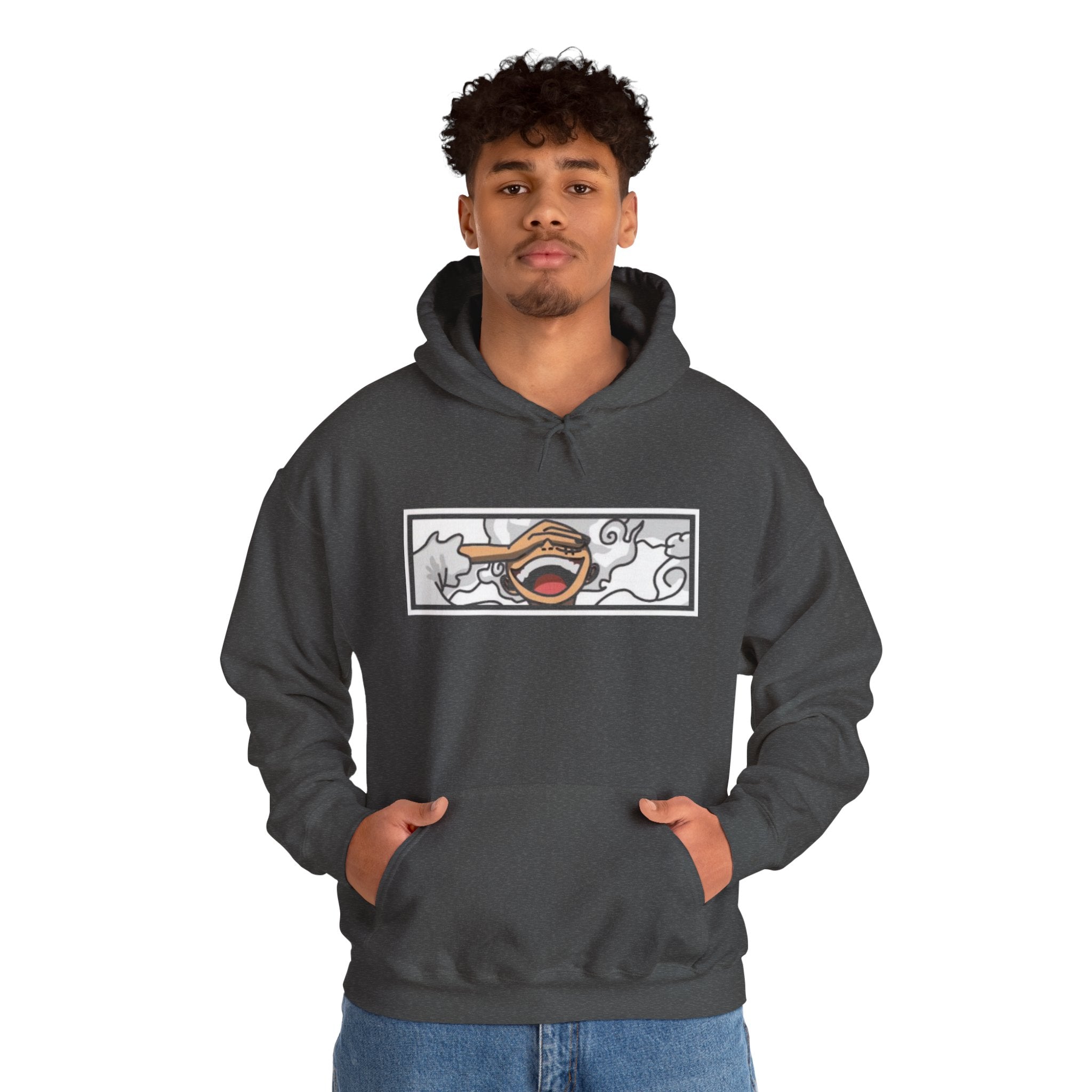 Laughing Mouth Graphic Hoodie — Anime Smile Streetwear Hoodie