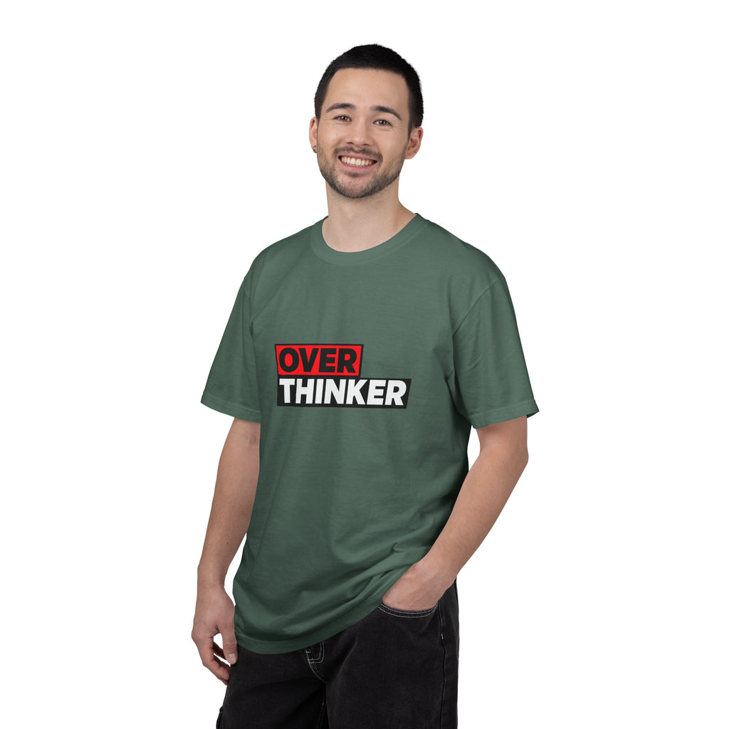 Overthinker Graphic T-Shirt — Bold Red & Black Text Tee