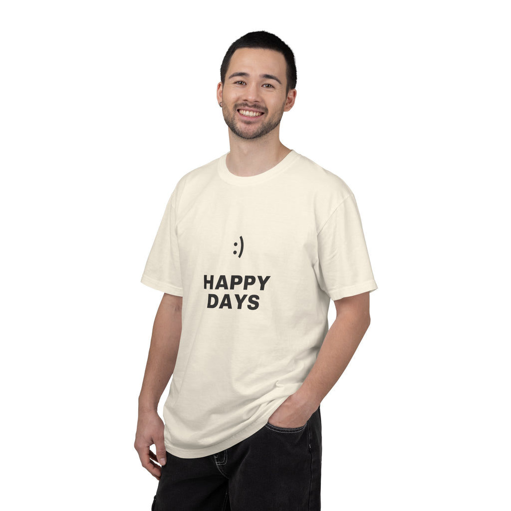 Happy Days T-Shirt — Minimal Smiley Graphic Tee