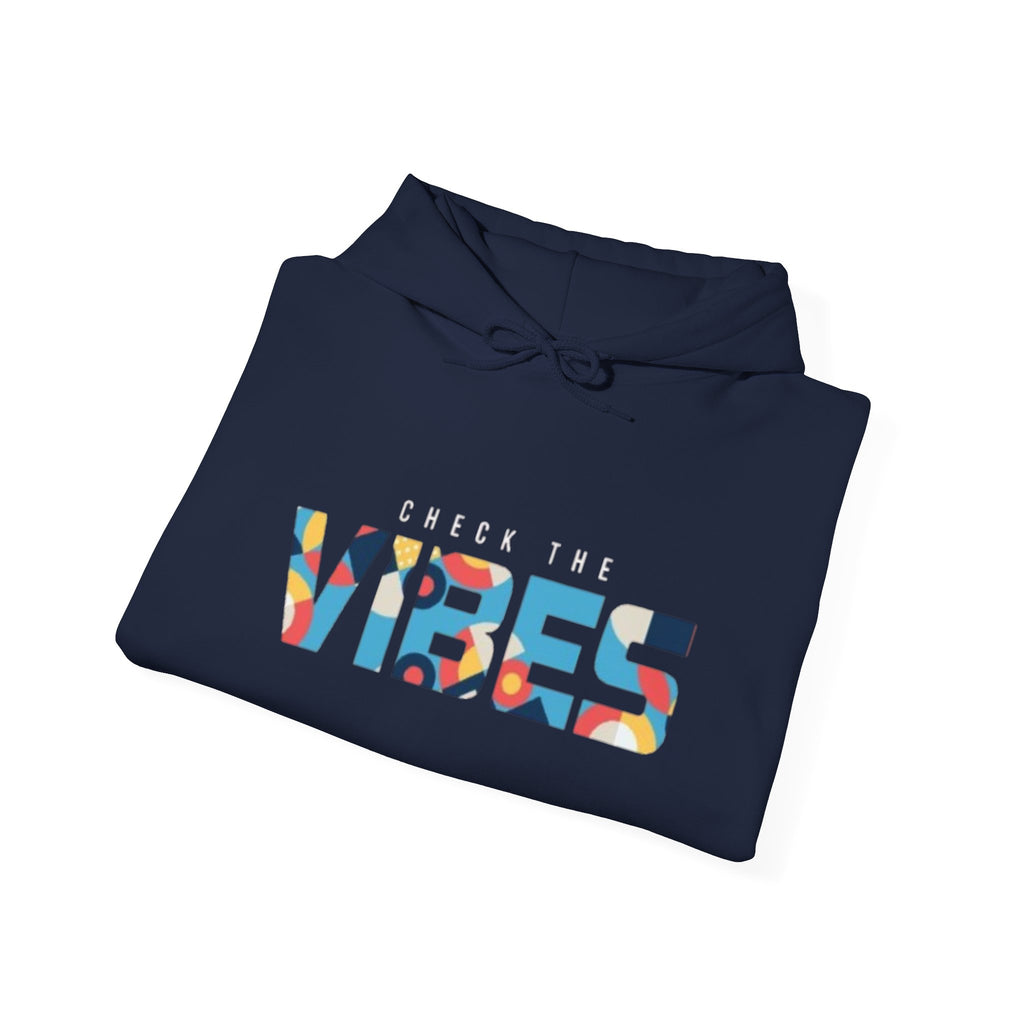 Check The Vibes Hoodie – Colorful Retro Graphic Pullover