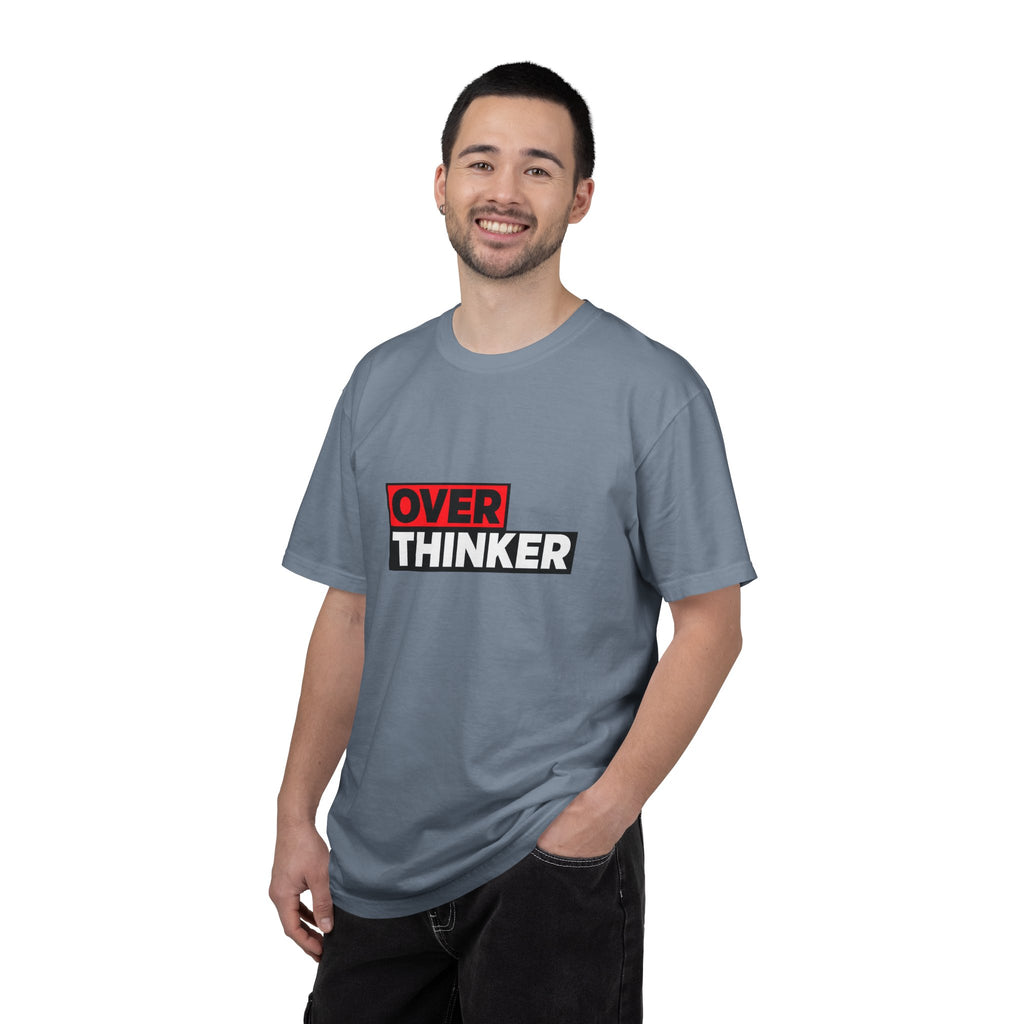 Overthinker Graphic T-Shirt — Bold Red & Black Text Tee