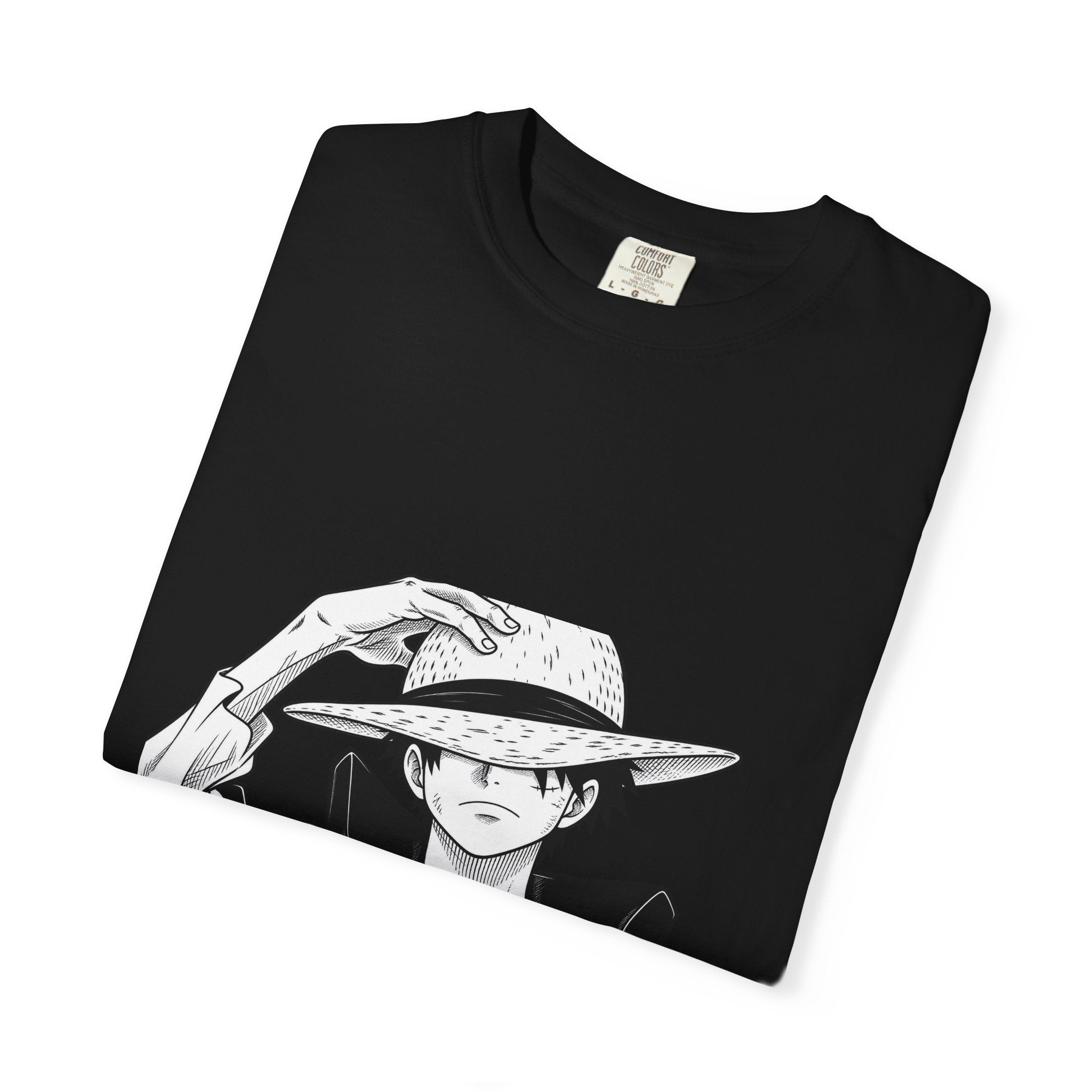 Anime Straw Hat Pirate T-Shirt – Minimal Luffy Illustration Tee