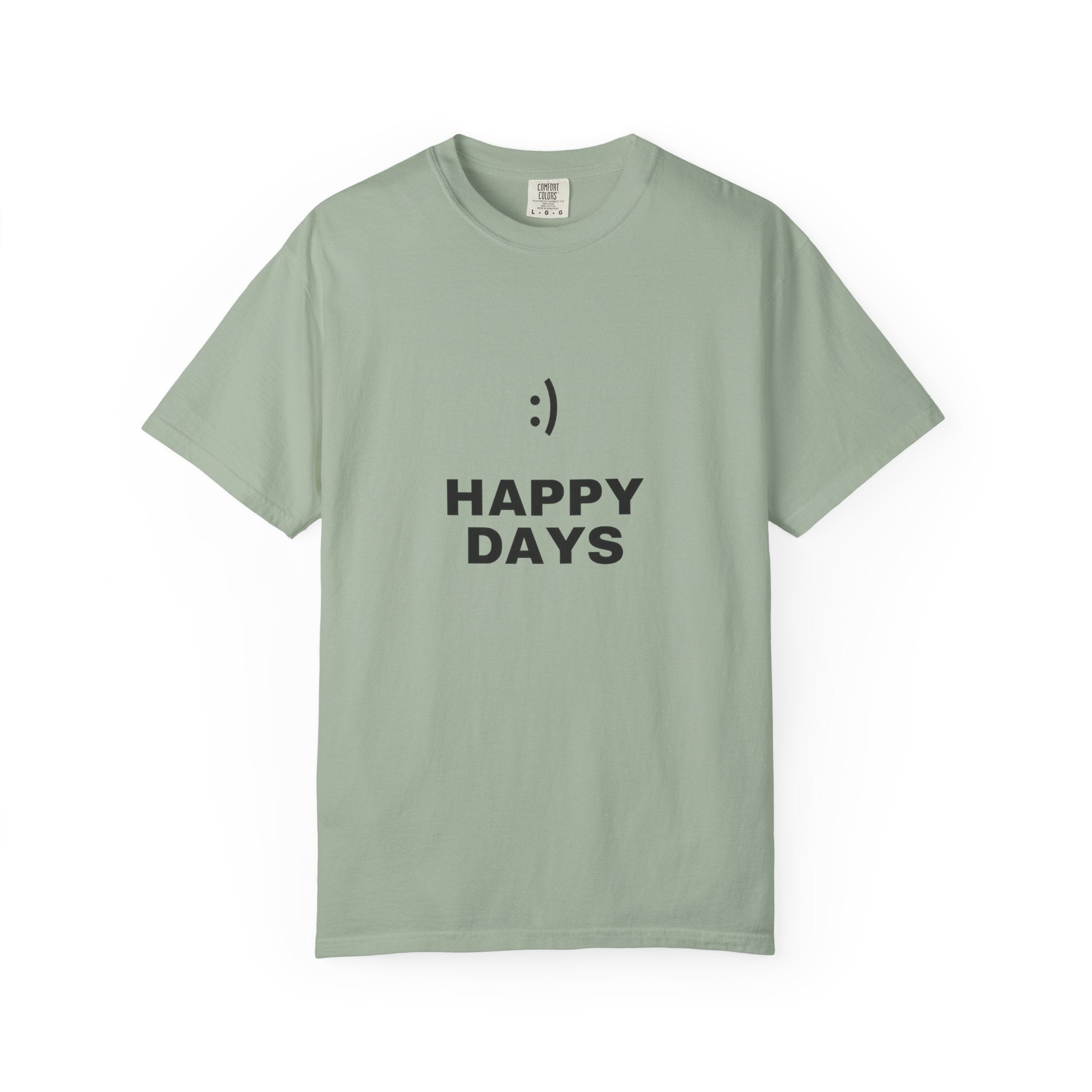 Happy Days T-Shirt — Minimal Smiley Graphic Tee