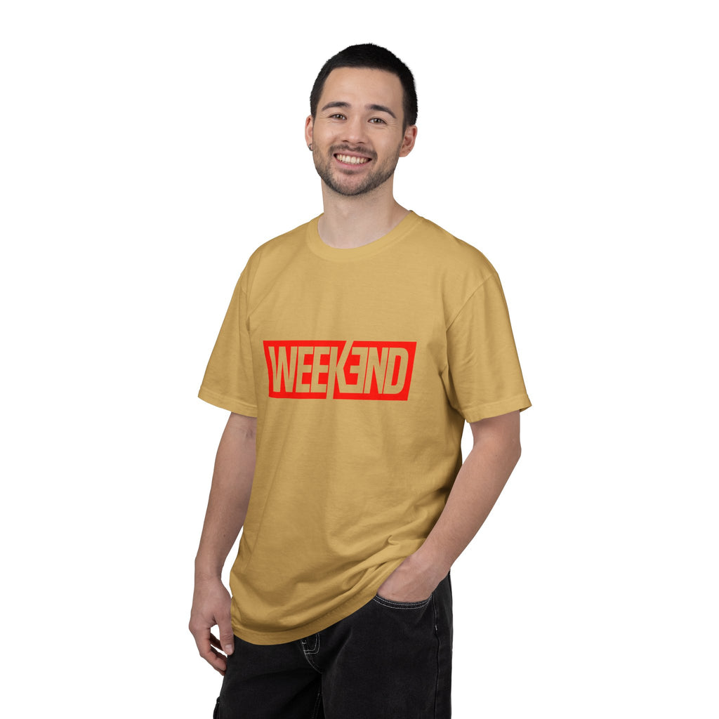 Weekend Box Logo T-Shirt — Retro Red Graphic Tee
