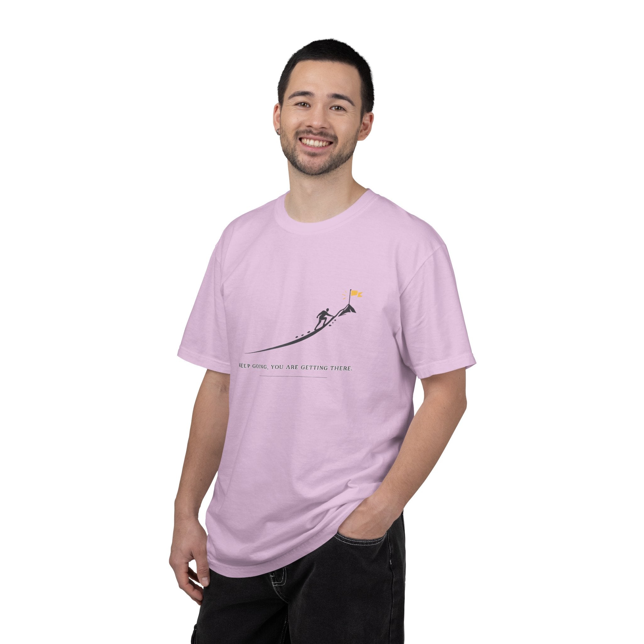 Motivational Climber T-Shirt — "Keep Going, You Are Getting There"