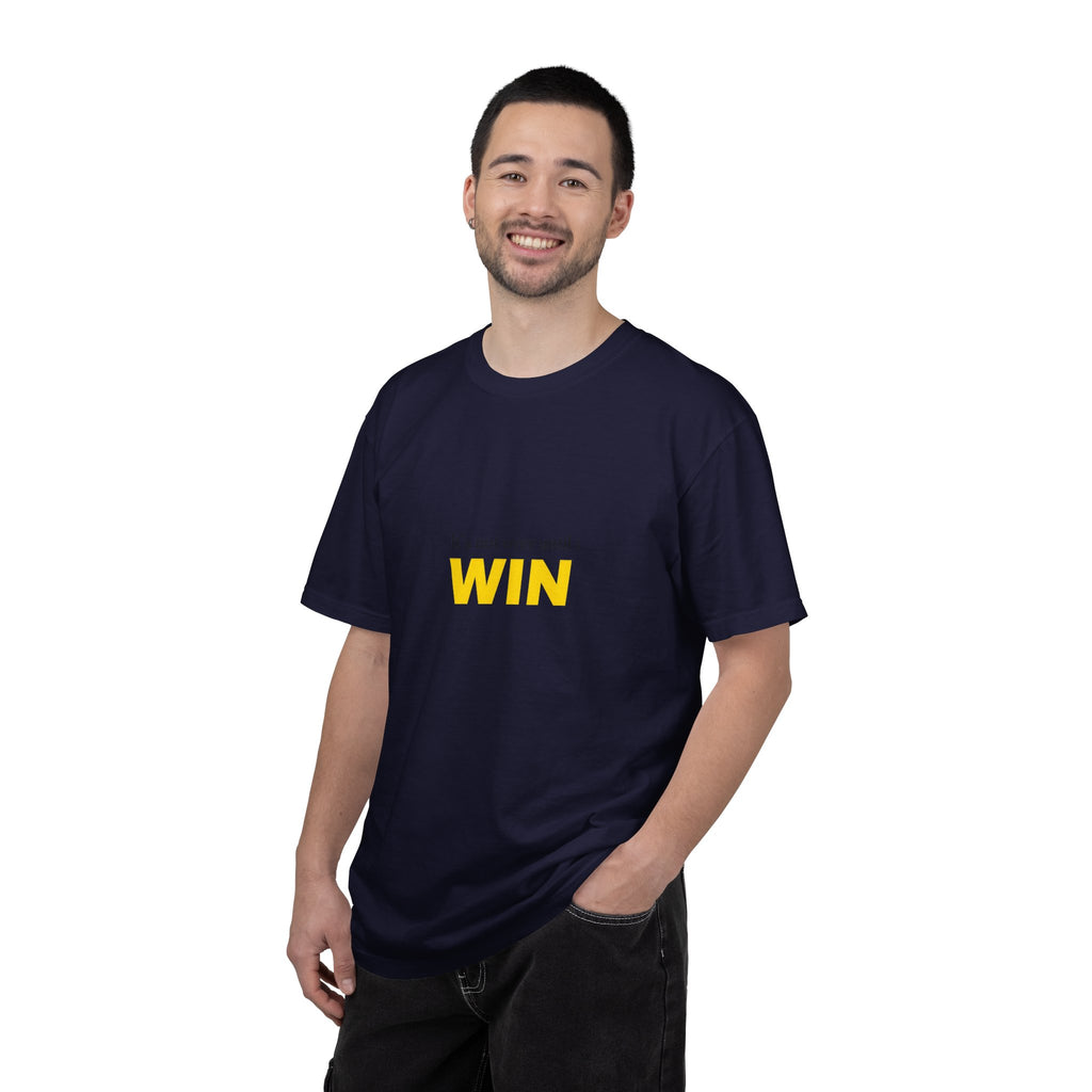 Motivational T-Shirt — "It’s Not Over Until I WIN" Bold Yellow Graphic