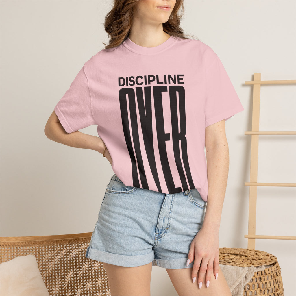Discipline Over Motivation T-Shirt — Motivational Fitness Tee