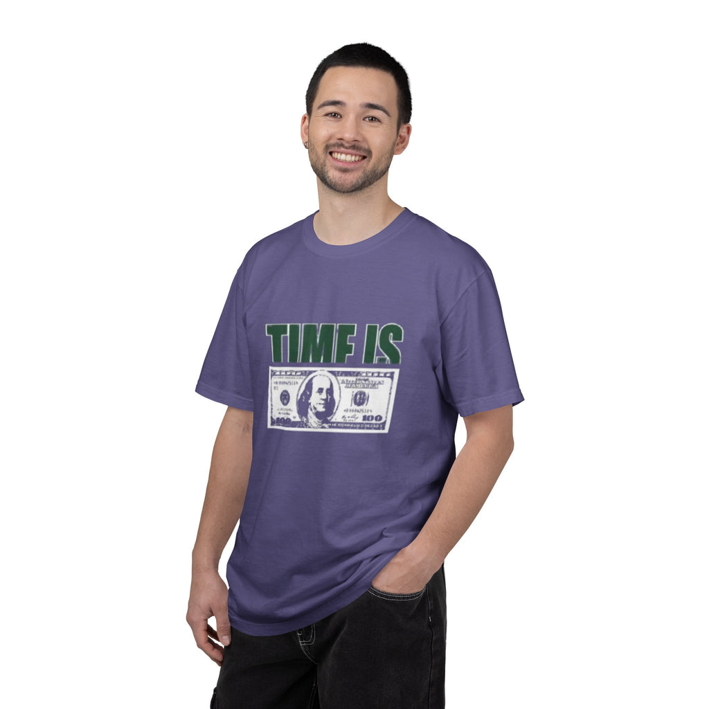 Money Vibe T-Shirt — "TIME IS" Graphic Dollar Bill Tee