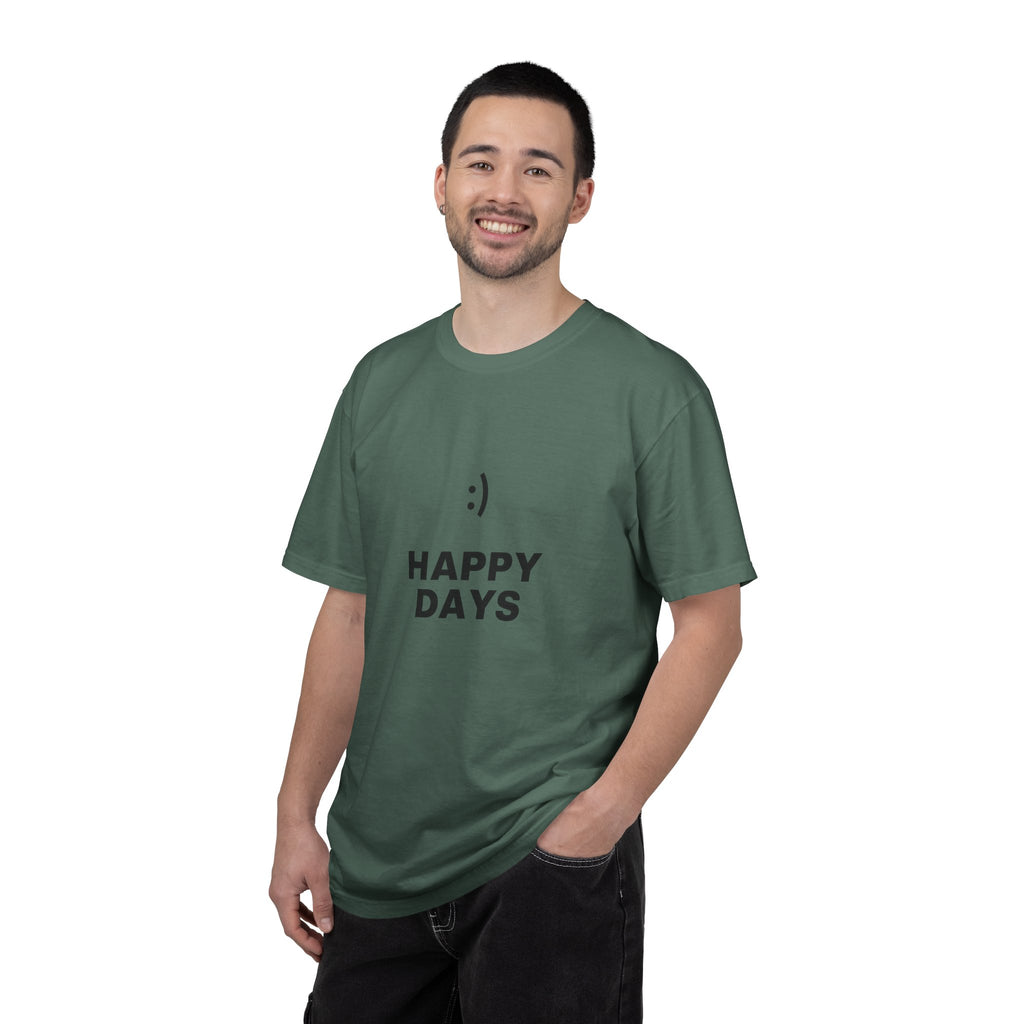 Happy Days T-Shirt — Minimal Smiley Graphic Tee