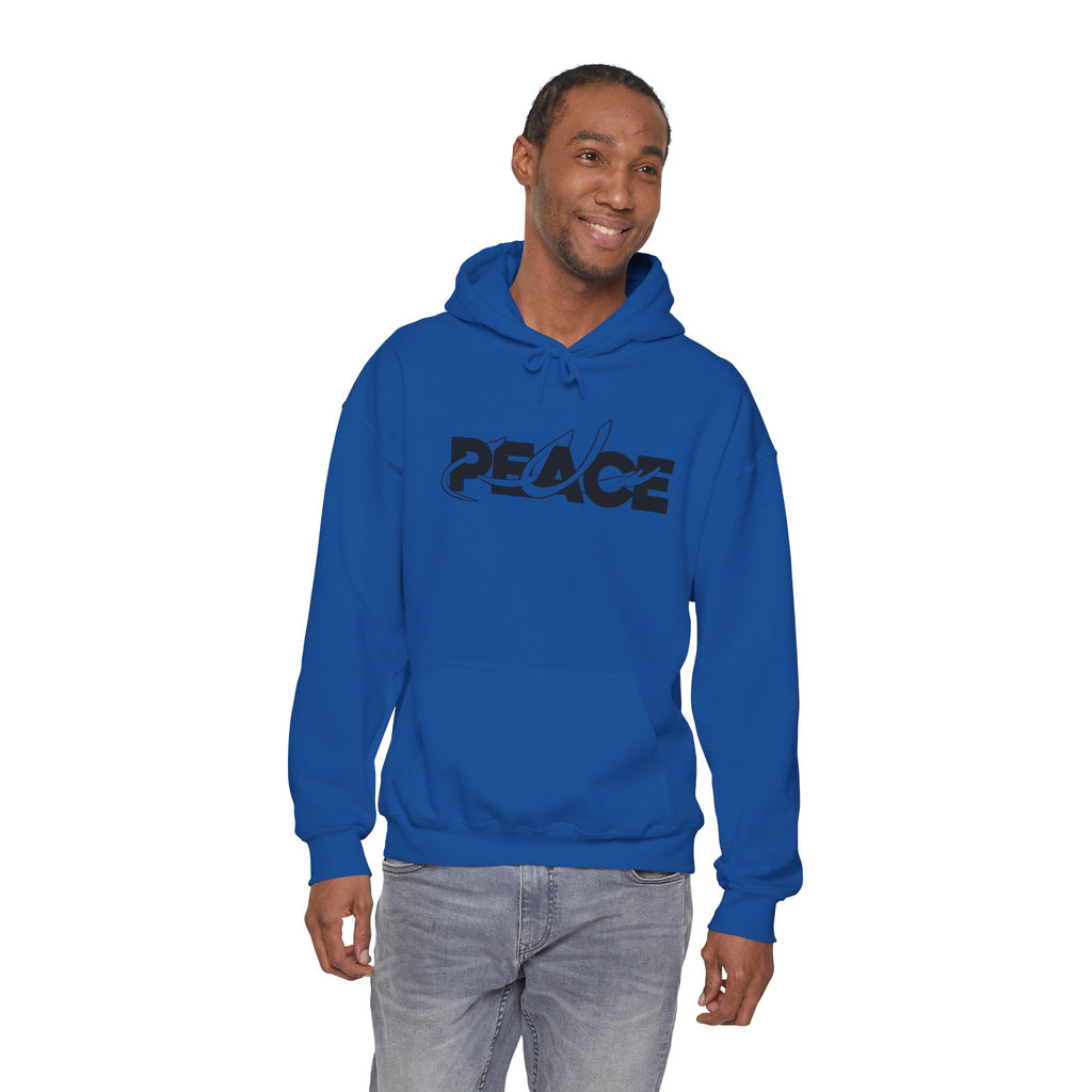 Peace Logo Hoodie — Minimal Black & White Peace Graphic Pullover